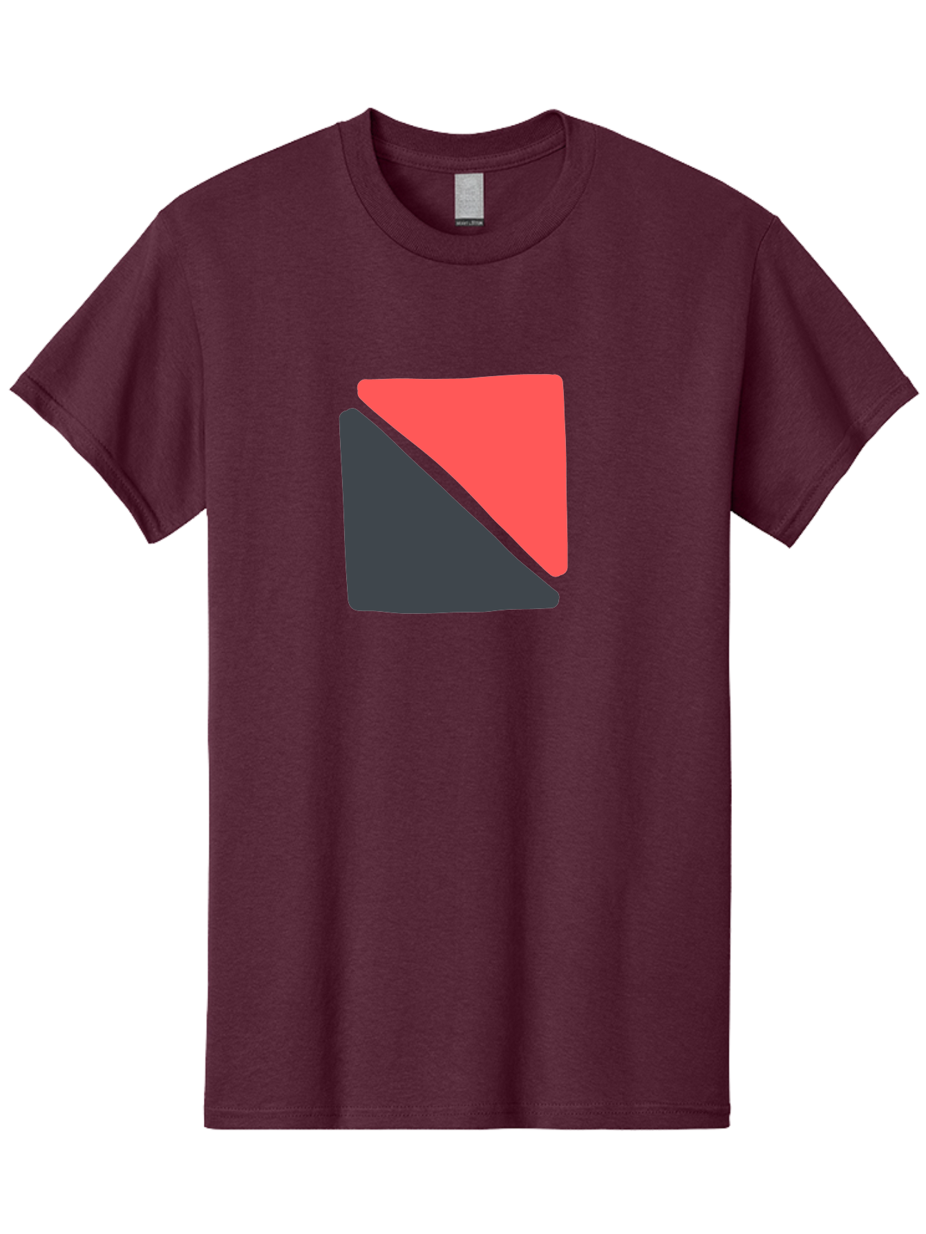 Red-And-Black-Shapes Men'S Graphic Tee, 100% Cotton, Comfortable Casual Summer Wear, Machine Washable, Geometric Shapes, Abstract Design, Red And Black, Modern Art, Minimalist Style, Contrasting Colors, Simple Composition, Digital Art, Aab776 29