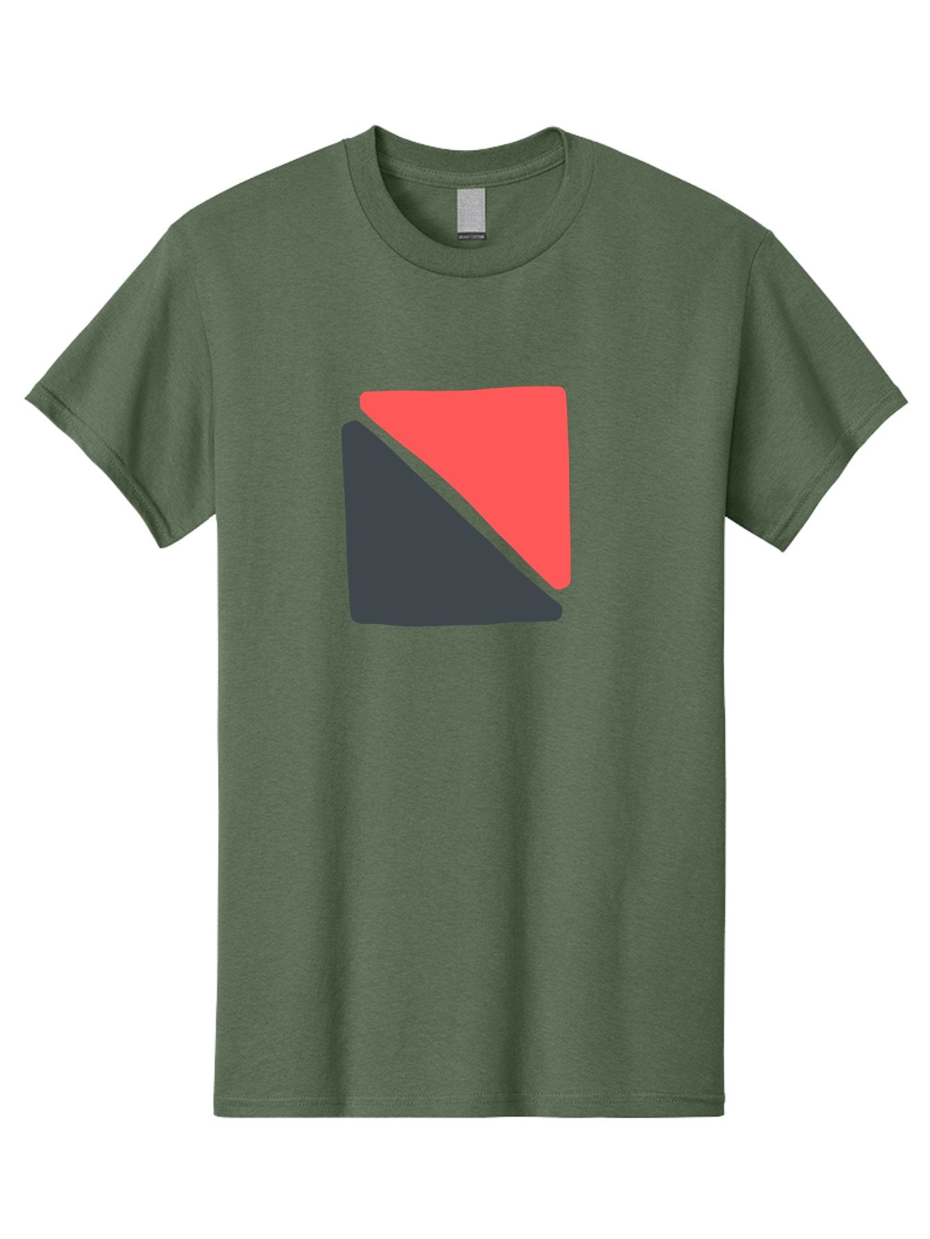 Red-And-Black-Shapes Men'S Graphic Tee, 100% Cotton, Comfortable Casual Summer Wear, Machine Washable, Geometric Shapes, Abstract Design, Red And Black, Modern Art, Minimalist Style, Contrasting Colors, Simple Composition, Digital Art, Aab776 5