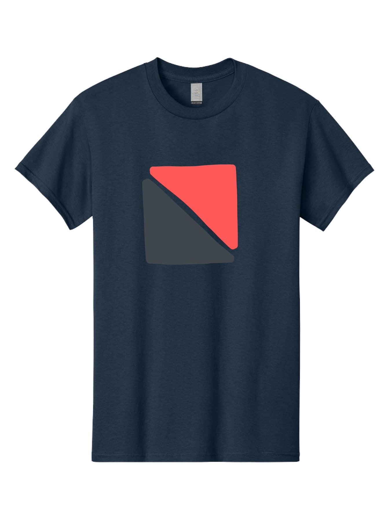 Red-And-Black-Shapes Men'S Graphic Tee, 100% Cotton, Comfortable Casual Summer Wear, Machine Washable, Geometric Shapes, Abstract Design, Red And Black, Modern Art, Minimalist Style, Contrasting Colors, Simple Composition, Digital Art, Aab776