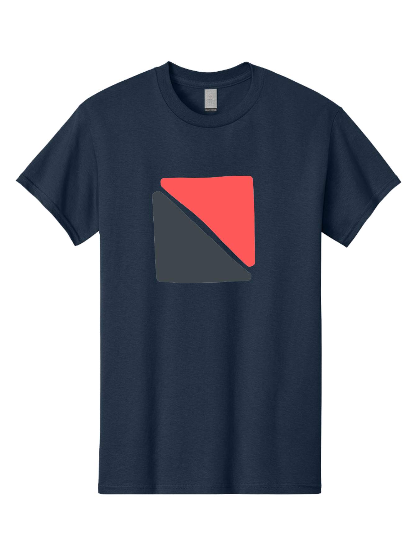 Red-And-Black-Shapes Men'S Graphic Tee, 100% Cotton, Comfortable Casual Summer Wear, Machine Washable, Geometric Shapes, Abstract Design, Red And Black, Modern Art, Minimalist Style, Contrasting Colors, Simple Composition, Digital Art, Aab776 19