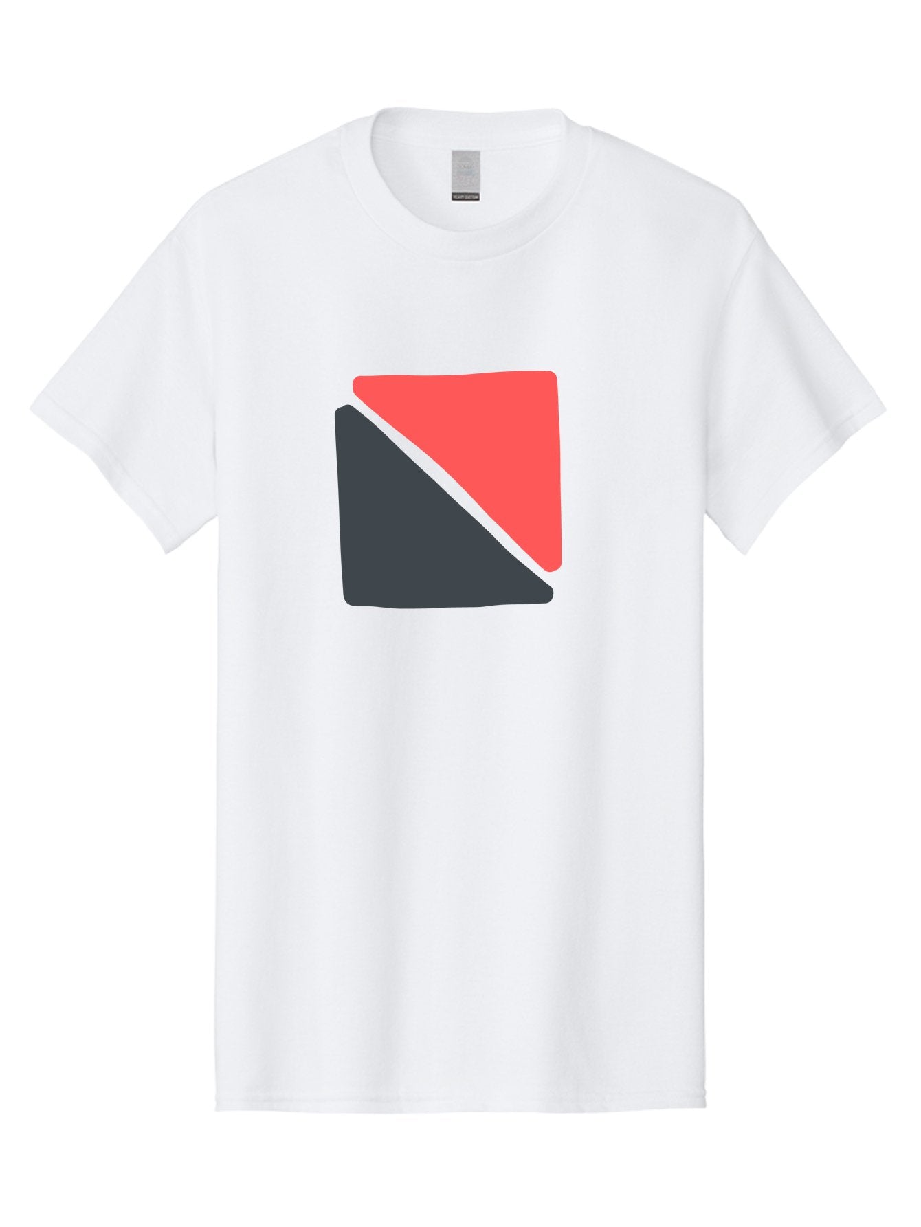 Red-And-Black-Shapes Men'S Graphic Tee, 100% Cotton, Comfortable Casual Summer Wear, Machine Washable, Geometric Shapes, Abstract Design, Red And Black, Modern Art, Minimalist Style, Contrasting Colors, Simple Composition, Digital Art, Aab776 6