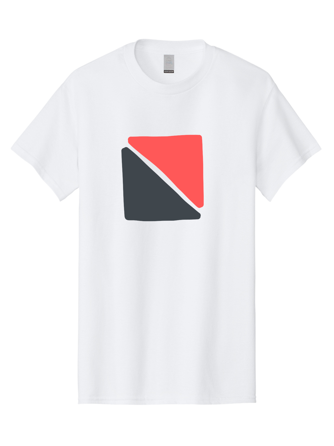 Red-And-Black-Shapes Men'S Graphic Tee, 100% Cotton, Comfortable Casual Summer Wear, Machine Washable, Geometric Shapes, Abstract Design, Red And Black, Modern Art, Minimalist Style, Contrasting Colors, Simple Composition, Digital Art, Aab776 13