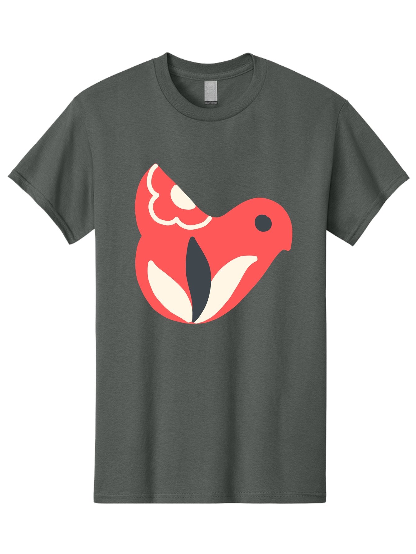 Red-Bird-1 Men'S Graphic Tee, 100% Cotton, Comfortable Casual Summer Wear, Machine Washable, Stylized Bird, Vibrant Red, Minimalist Design, Abstract Bird, Simple Logo, Cartoon Bird, Bird Icon, Modern Bird Graphic, Simple Bird Illustration, Aab778 6