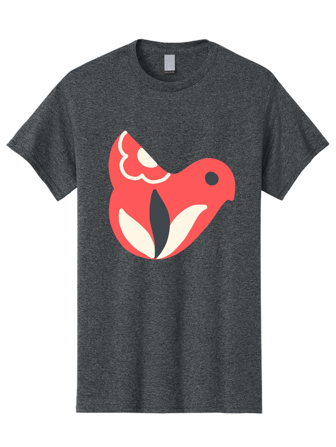 Red-Bird-1 Men'S Graphic Tee, 100% Cotton, Comfortable Casual Summer Wear, Machine Washable, Stylized Bird, Vibrant Red, Minimalist Design, Abstract Bird, Simple Logo, Cartoon Bird, Bird Icon, Modern Bird Graphic, Simple Bird Illustration, Aab778 5