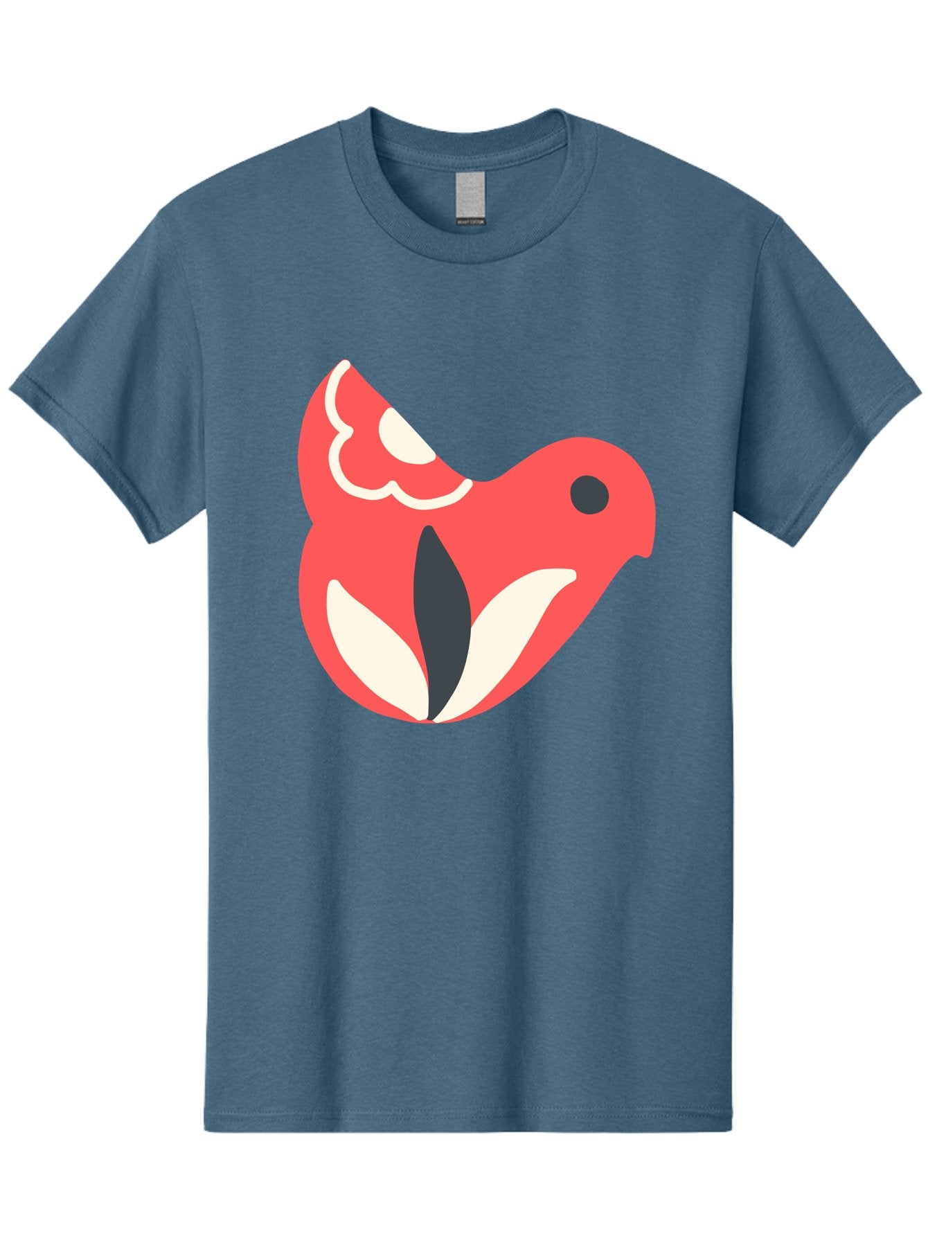 Red-Bird-1 Men'S Graphic Tee, 100% Cotton, Comfortable Casual Summer Wear, Machine Washable, Stylized Bird, Vibrant Red, Minimalist Design, Abstract Bird, Simple Logo, Cartoon Bird, Bird Icon, Modern Bird Graphic, Simple Bird Illustration, Aab778