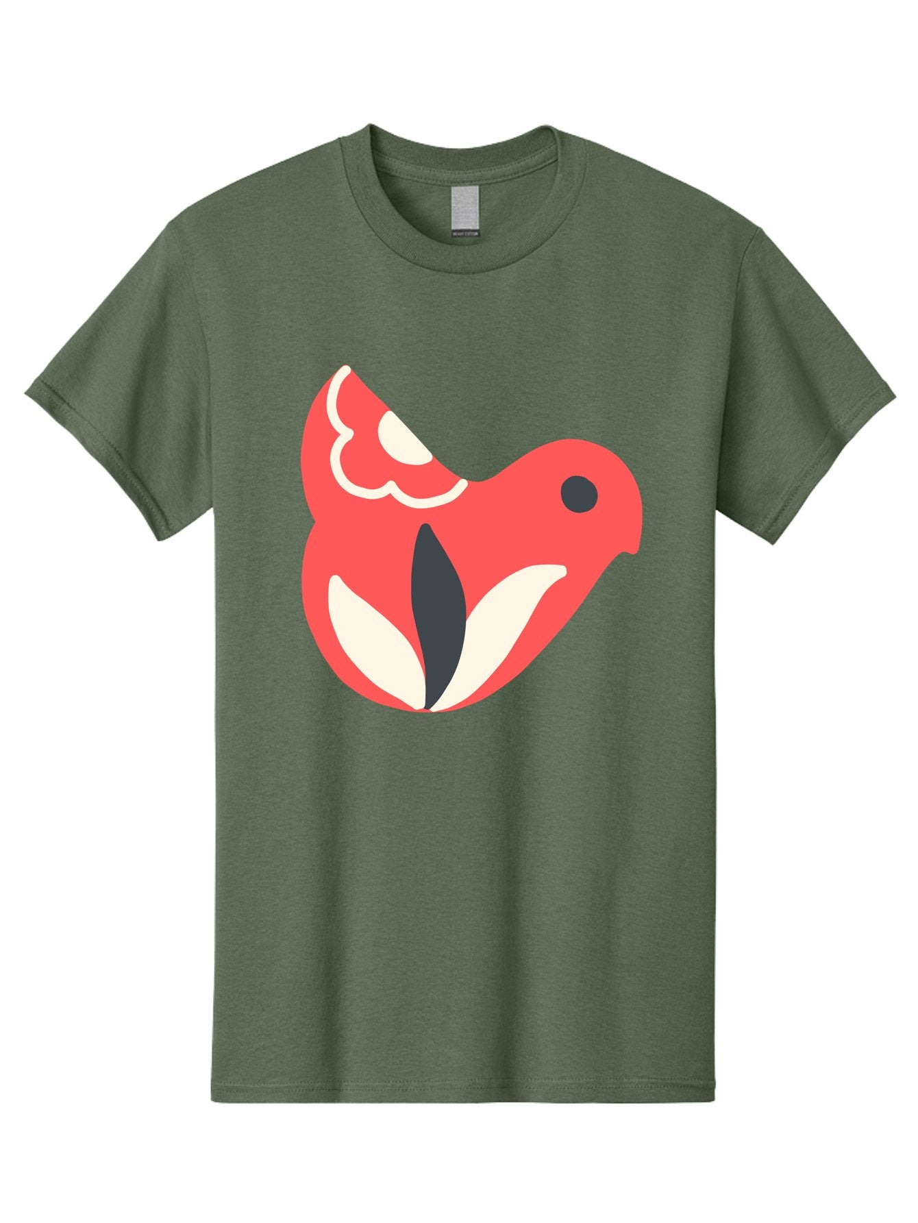 Red-Bird-1 Men'S Graphic Tee, 100% Cotton, Comfortable Casual Summer Wear, Machine Washable, Stylized Bird, Vibrant Red, Minimalist Design, Abstract Bird, Simple Logo, Cartoon Bird, Bird Icon, Modern Bird Graphic, Simple Bird Illustration, Aab778 13