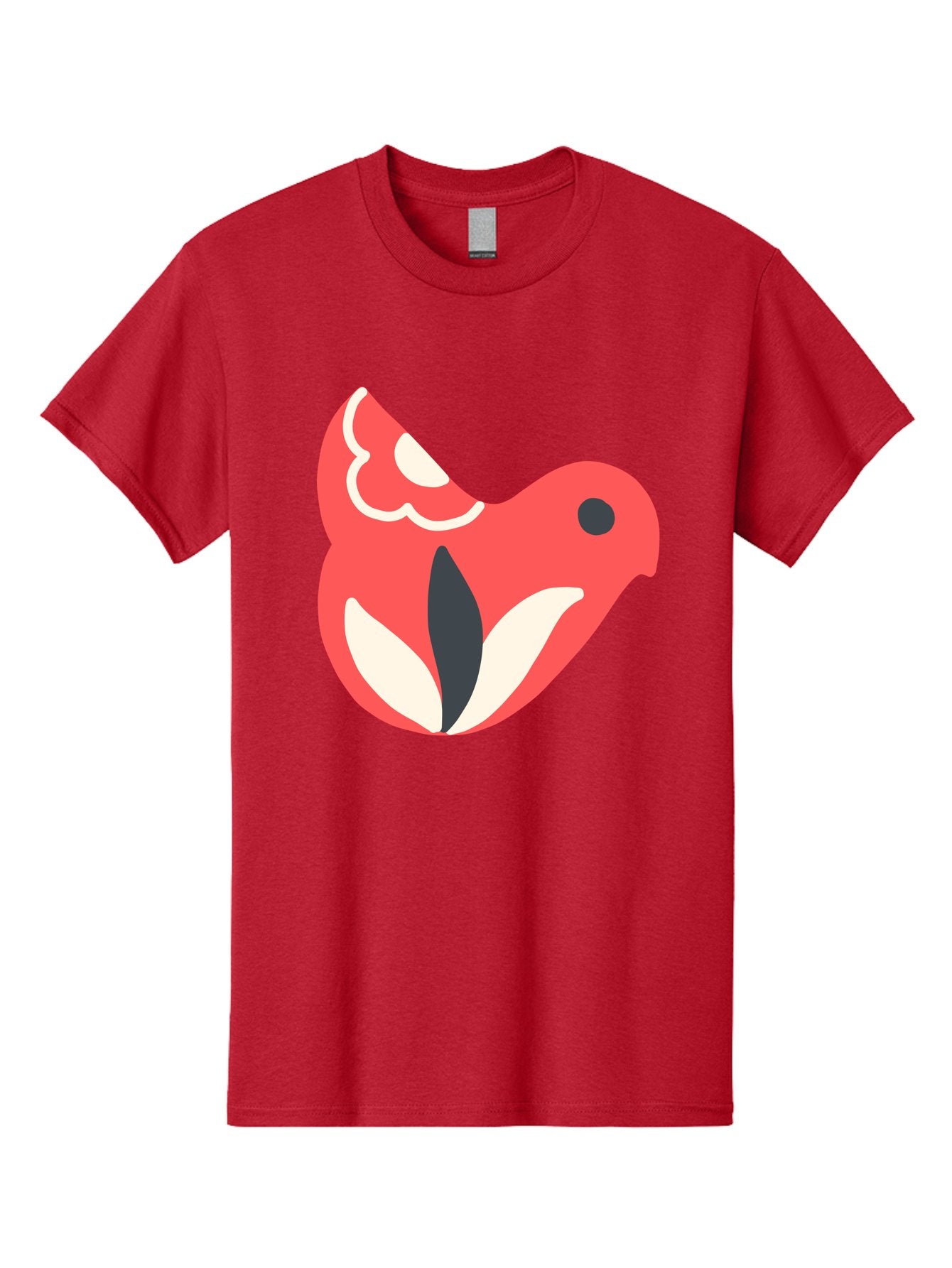 Red-Bird-1 Men'S Graphic Tee, 100% Cotton, Comfortable Casual Summer Wear, Machine Washable, Stylized Bird, Vibrant Red, Minimalist Design, Abstract Bird, Simple Logo, Cartoon Bird, Bird Icon, Modern Bird Graphic, Simple Bird Illustration, Aab778 15
