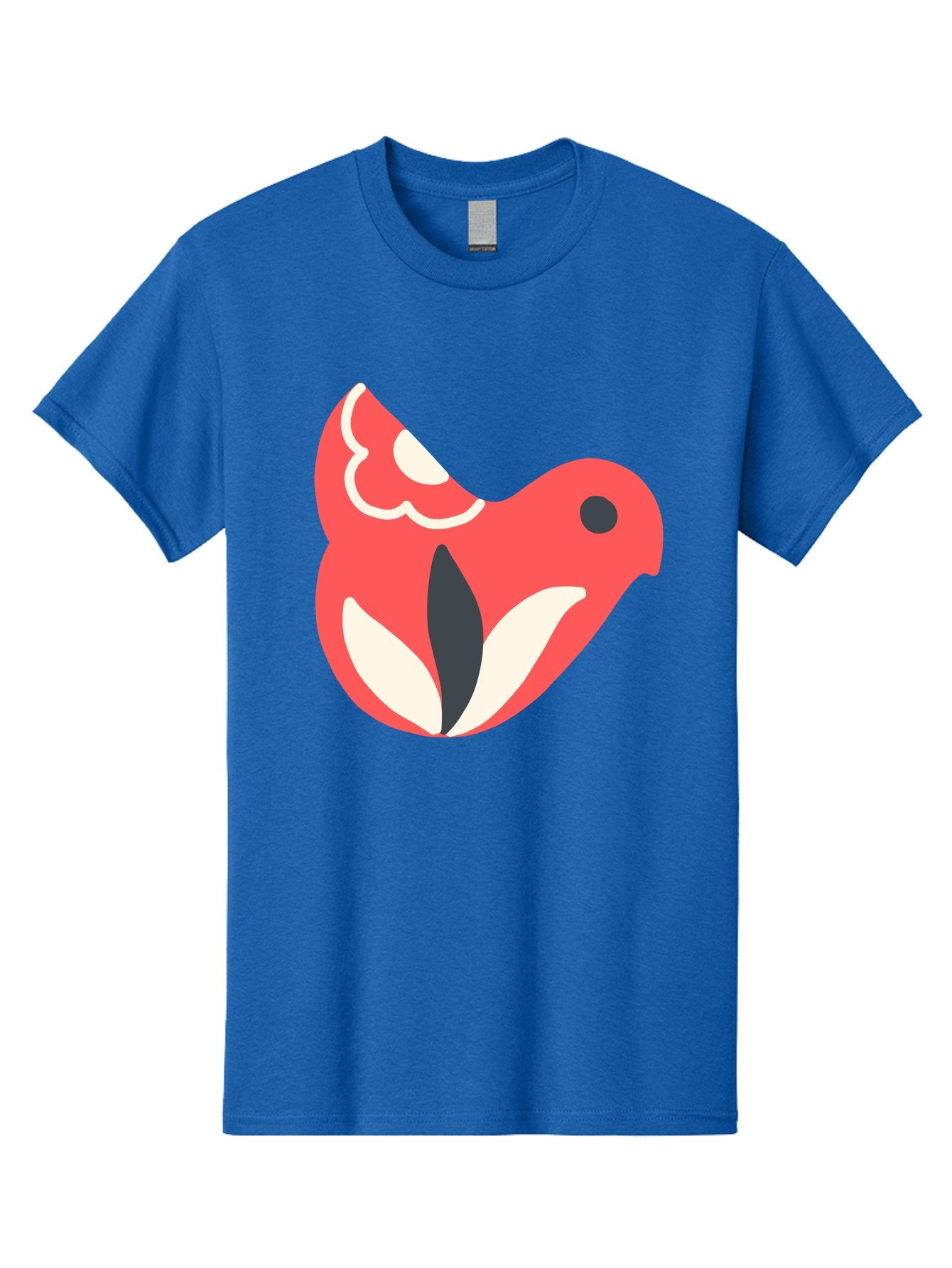 Red-Bird-1 Men'S Graphic Tee, 100% Cotton, Comfortable Casual Summer Wear, Machine Washable, Stylized Bird, Vibrant Red, Minimalist Design, Abstract Bird, Simple Logo, Cartoon Bird, Bird Icon, Modern Bird Graphic, Simple Bird Illustration, Aab778
