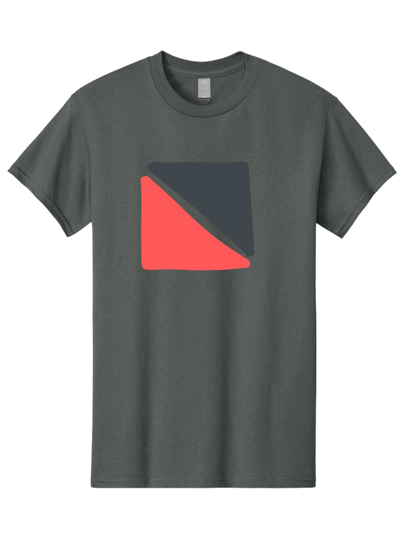 Red-Black-Square Men'S Graphic Tee, 100% Cotton, Comfortable Casual Summer Wear, Machine Washable, Abstract Geometric Shape, Red And Black Trapezoid, Modern Design Elements, Graphic Design Inspiration, Bold Color Combination, Minimalist Art Aab780 5