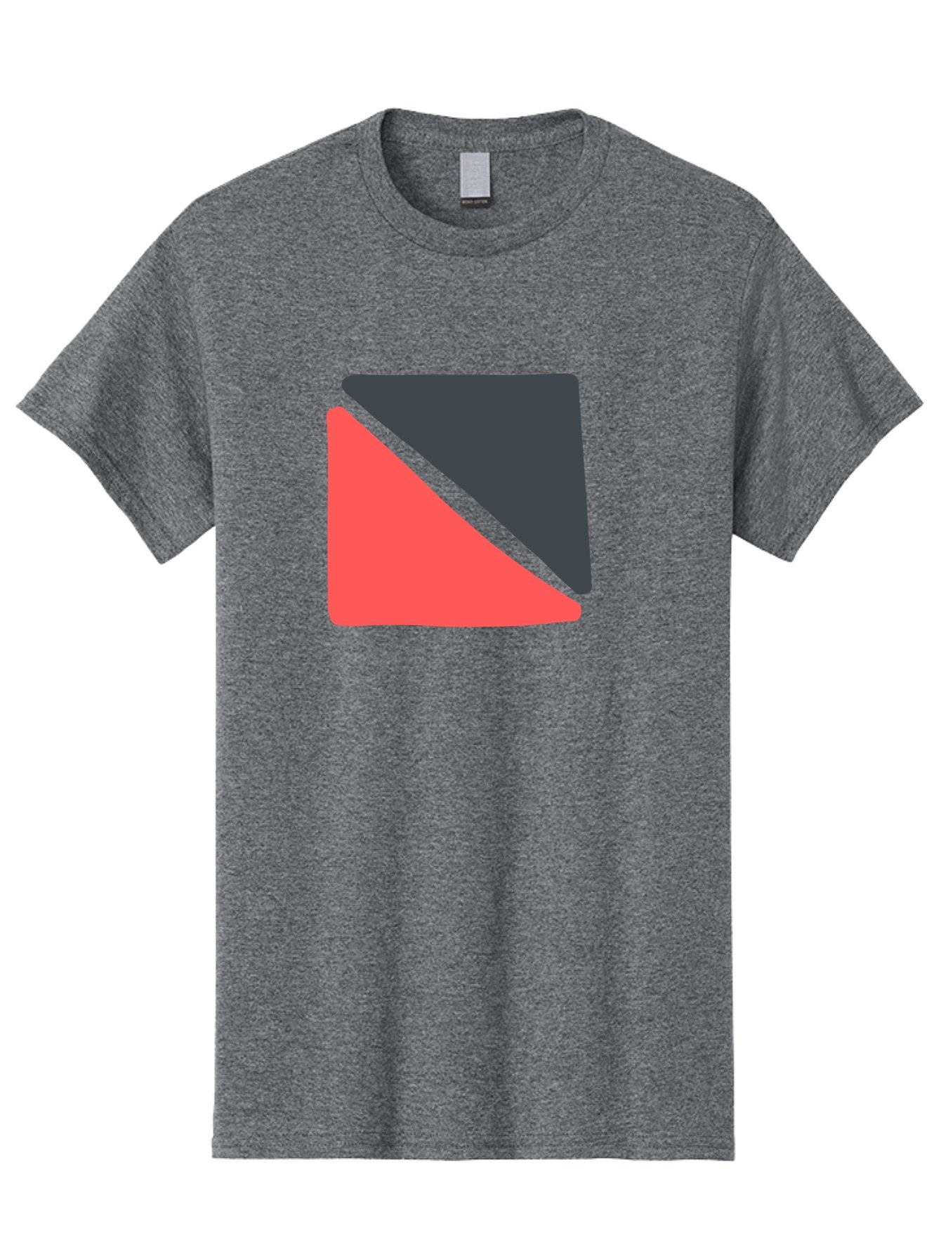 Red-Black-Square Men'S Graphic Tee, 100% Cotton, Comfortable Casual Summer Wear, Machine Washable, Abstract Geometric Shape, Red And Black Trapezoid, Modern Design Elements, Graphic Design Inspiration, Bold Color Combination, Minimalist Art Aab780 7