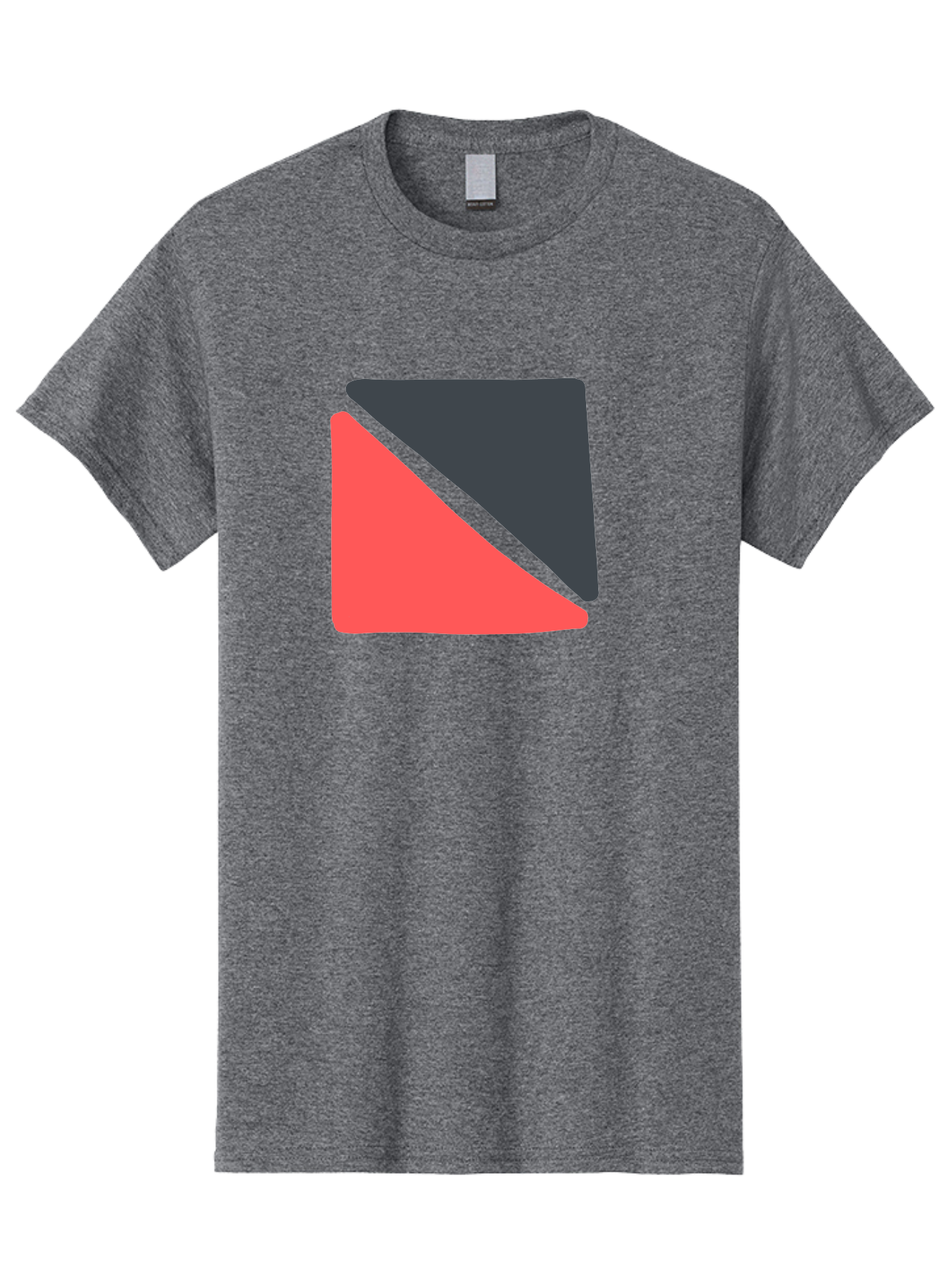 Red-Black-Square Men'S Graphic Tee, 100% Cotton, Comfortable Casual Summer Wear, Machine Washable, Abstract Geometric Shape, Red And Black Trapezoid, Modern Design Elements, Graphic Design Inspiration, Bold Color Combination, Minimalist Art Aab780 25