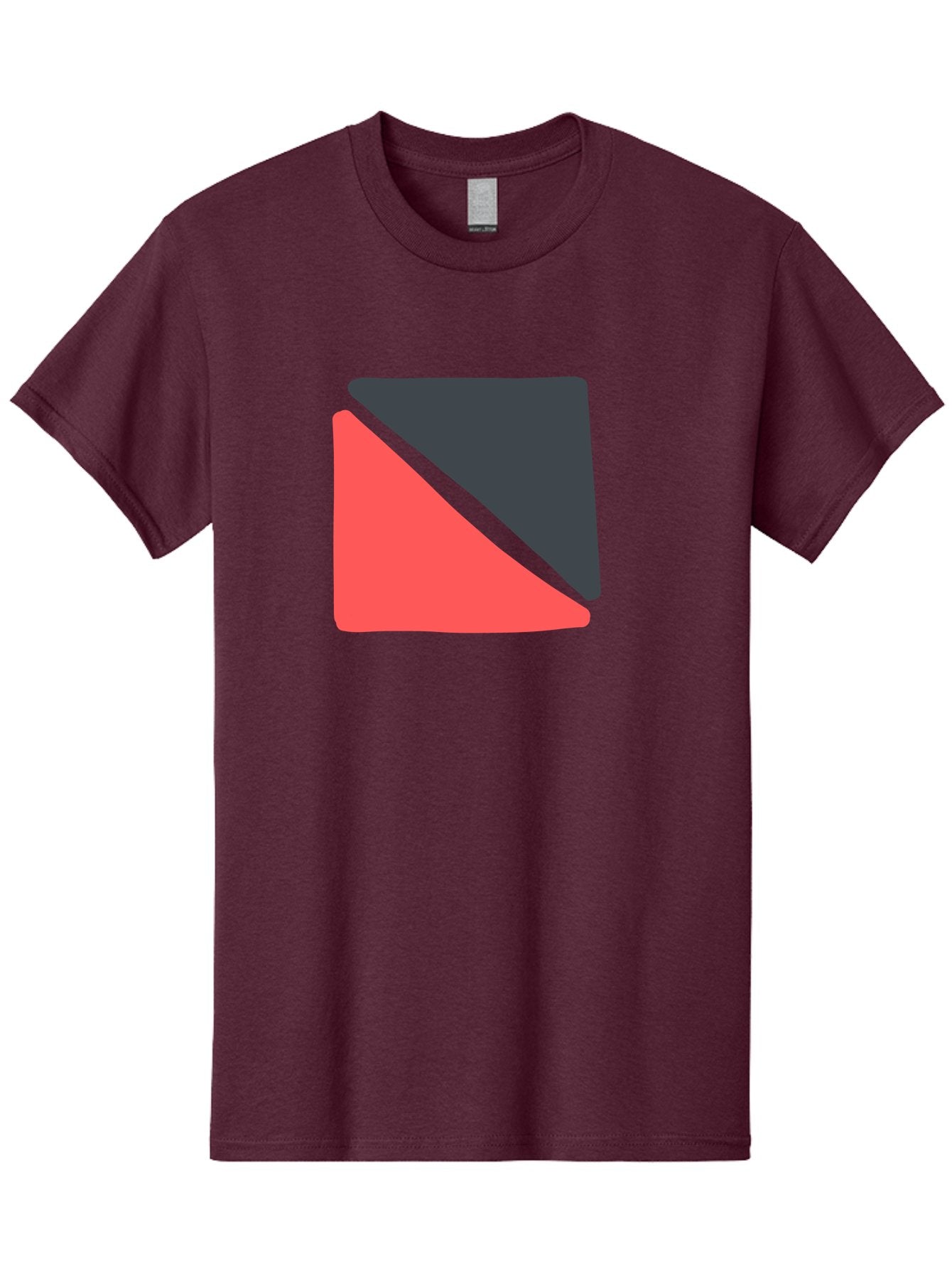 Red-Black-Square Men'S Graphic Tee, 100% Cotton, Comfortable Casual Summer Wear, Machine Washable, Abstract Geometric Shape, Red And Black Trapezoid, Modern Design Elements, Graphic Design Inspiration, Bold Color Combination, Minimalist Art Aab780 10