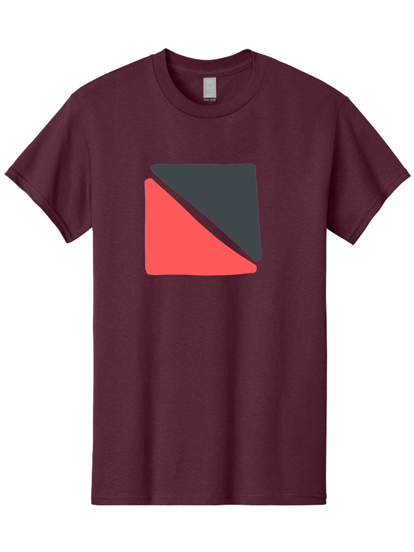 Red-Black-Square Men'S Graphic Tee, 100% Cotton, Comfortable Casual Summer Wear, Machine Washable, Abstract Geometric Shape, Red And Black Trapezoid, Modern Design Elements, Graphic Design Inspiration, Bold Color Combination, Minimalist Art Aab780 27
