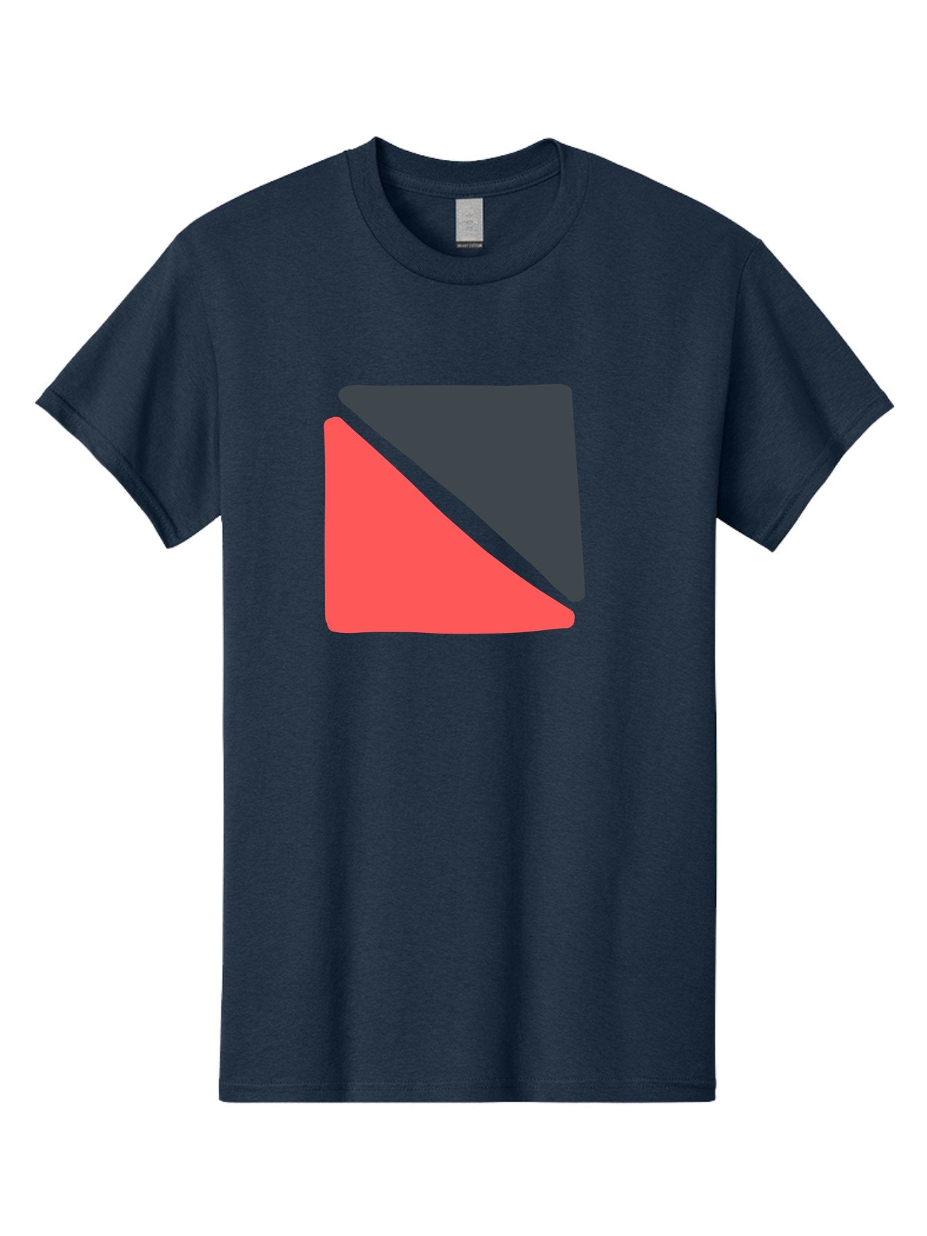 Red-Black-Square Men'S Graphic Tee, 100% Cotton, Comfortable Casual Summer Wear, Machine Washable, Abstract Geometric Shape, Red And Black Trapezoid, Modern Design Elements, Graphic Design Inspiration, Bold Color Combination, Minimalist Art Aab780 11