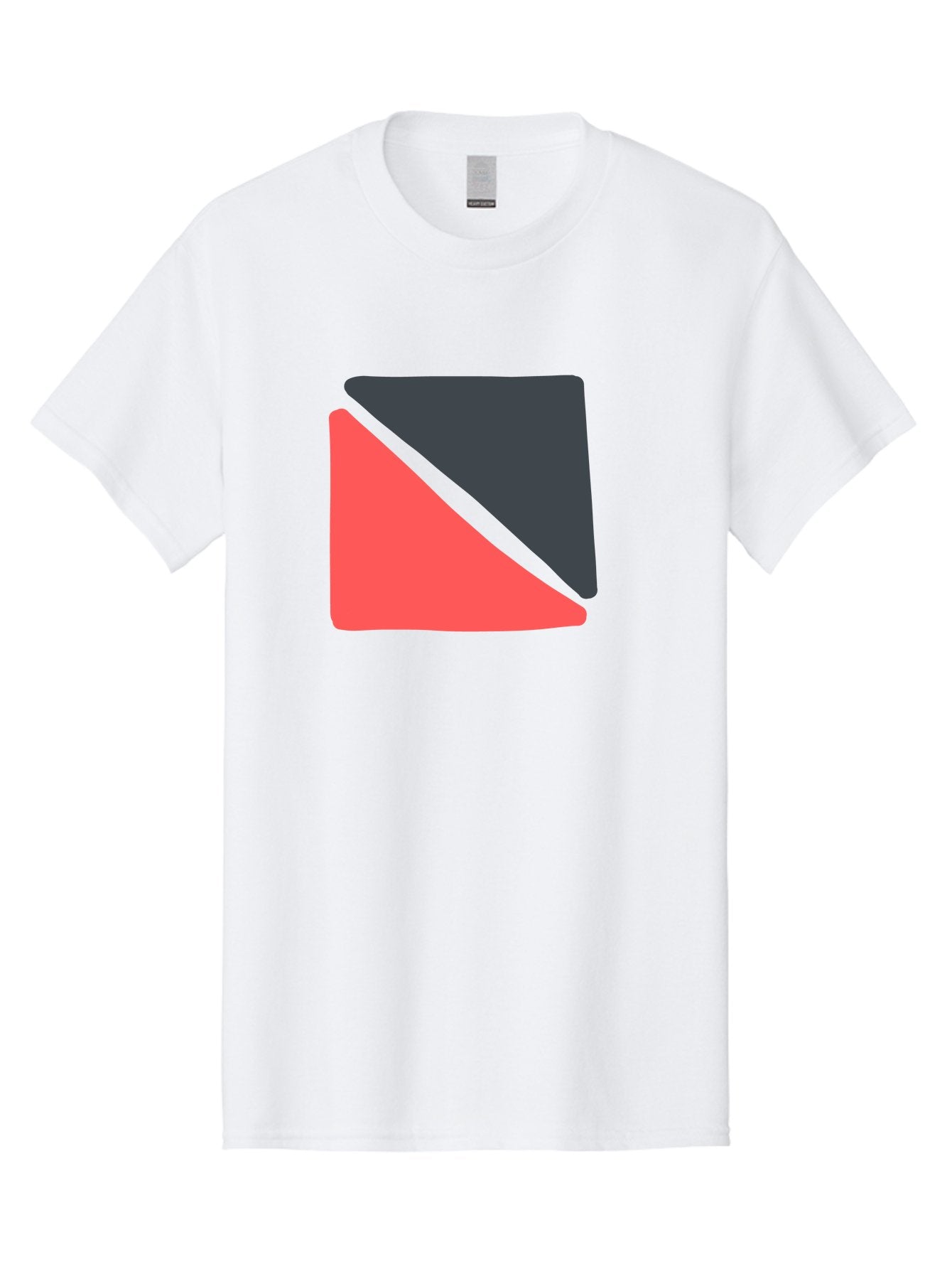 Red-Black-Square Men'S Graphic Tee, 100% Cotton, Comfortable Casual Summer Wear, Machine Washable, Abstract Geometric Shape, Red And Black Trapezoid, Modern Design Elements, Graphic Design Inspiration, Bold Color Combination, Minimalist Art Aab780 8