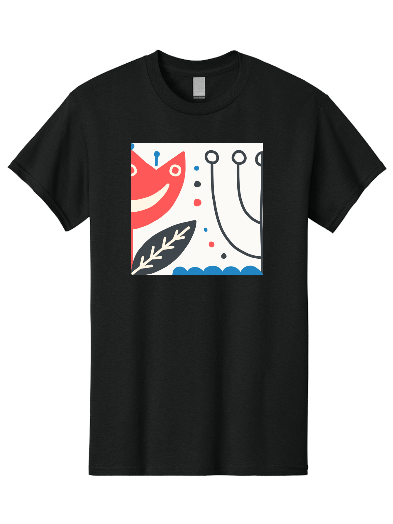 Red-Fox Men'S Graphic Tee, 100% Cotton, Comfortable Casual Summer Wear, Machine Washable, Red Fox Character, Abstract Art, Whimsical Design, Minimalist Style, Playful Illustration, Cute Cartoon, Modern Graphic, Digital Artwork, Funny Animal, Aab786 5