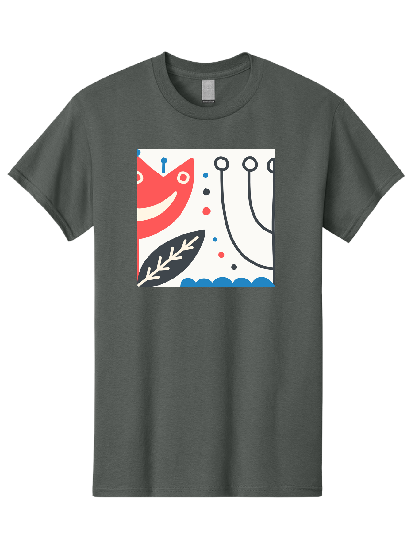 Red-Fox Men'S Graphic Tee, 100% Cotton, Comfortable Casual Summer Wear, Machine Washable, Red Fox Character, Abstract Art, Whimsical Design, Minimalist Style, Playful Illustration, Cute Cartoon, Modern Graphic, Digital Artwork, Funny Animal, Aab786 17