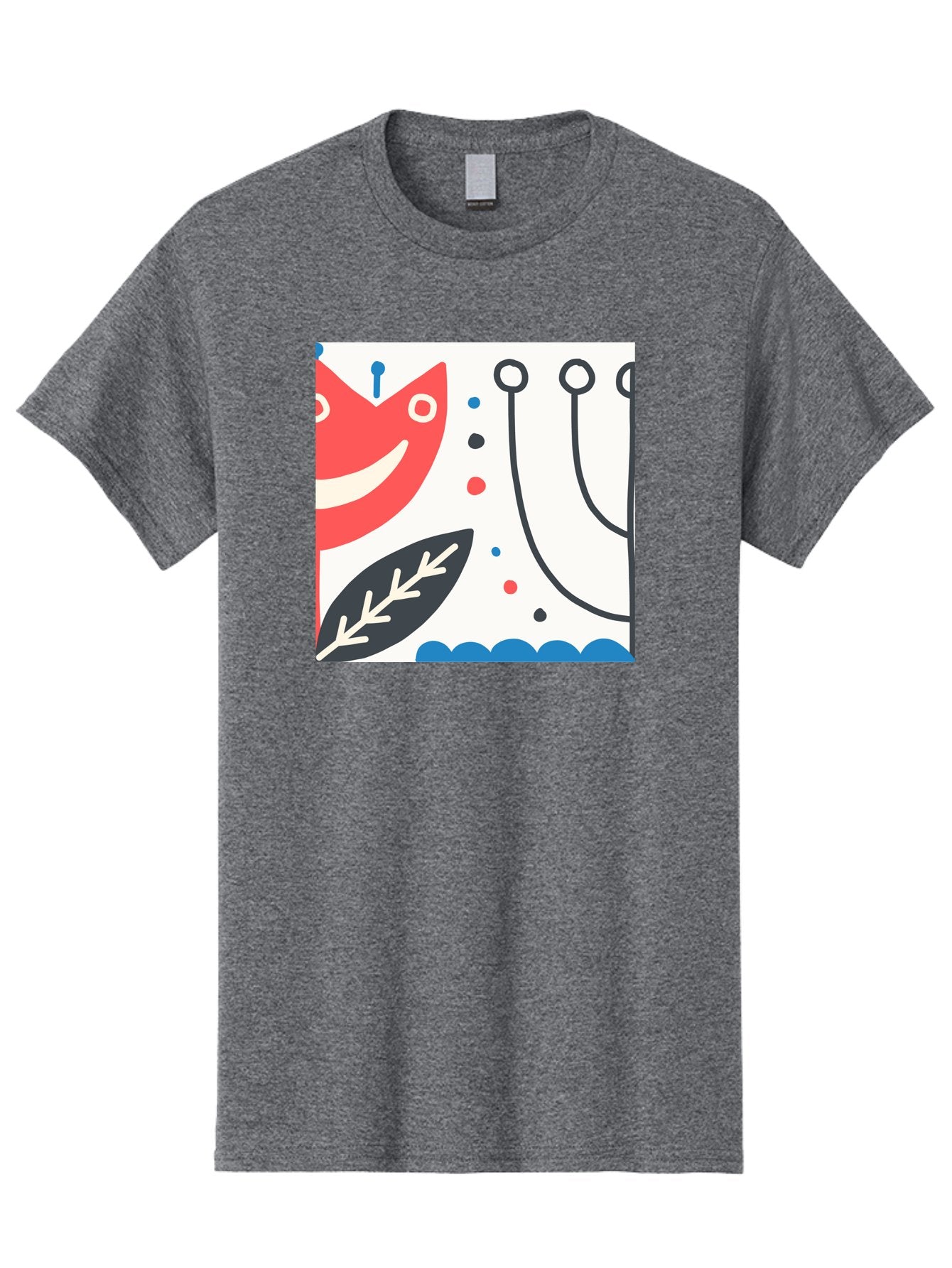 Red-Fox Men'S Graphic Tee, 100% Cotton, Comfortable Casual Summer Wear, Machine Washable, Red Fox Character, Abstract Art, Whimsical Design, Minimalist Style, Playful Illustration, Cute Cartoon, Modern Graphic, Digital Artwork, Funny Animal, Aab786 14