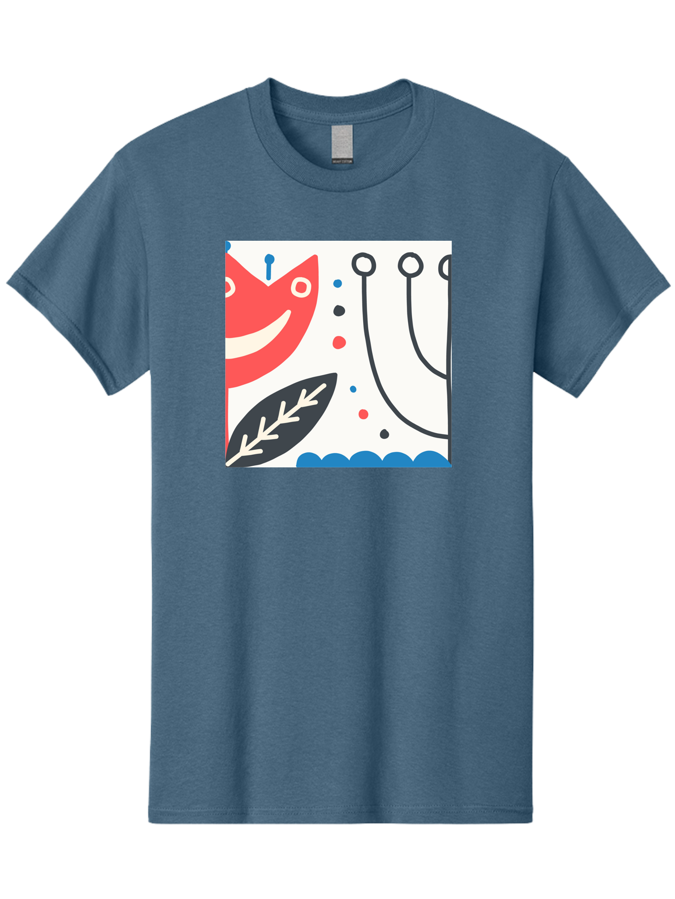 Red-Fox Men'S Graphic Tee, 100% Cotton, Comfortable Casual Summer Wear, Machine Washable, Red Fox Character, Abstract Art, Whimsical Design, Minimalist Style, Playful Illustration, Cute Cartoon, Modern Graphic, Digital Artwork, Funny Animal, Aab786 15