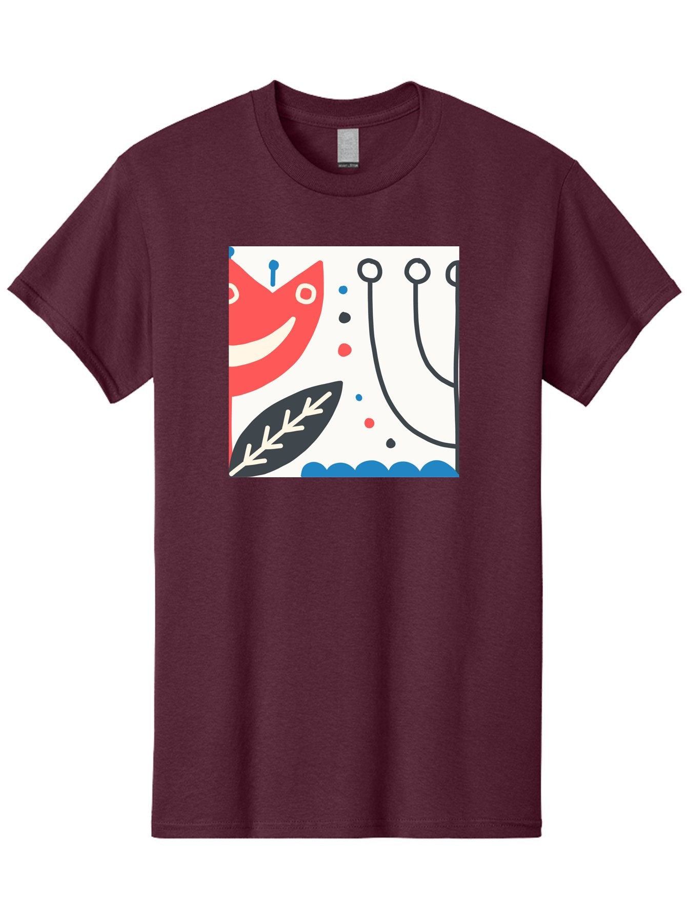 Red-Fox Men'S Graphic Tee, 100% Cotton, Comfortable Casual Summer Wear, Machine Washable, Red Fox Character, Abstract Art, Whimsical Design, Minimalist Style, Playful Illustration, Cute Cartoon, Modern Graphic, Digital Artwork, Funny Animal, Aab786 7