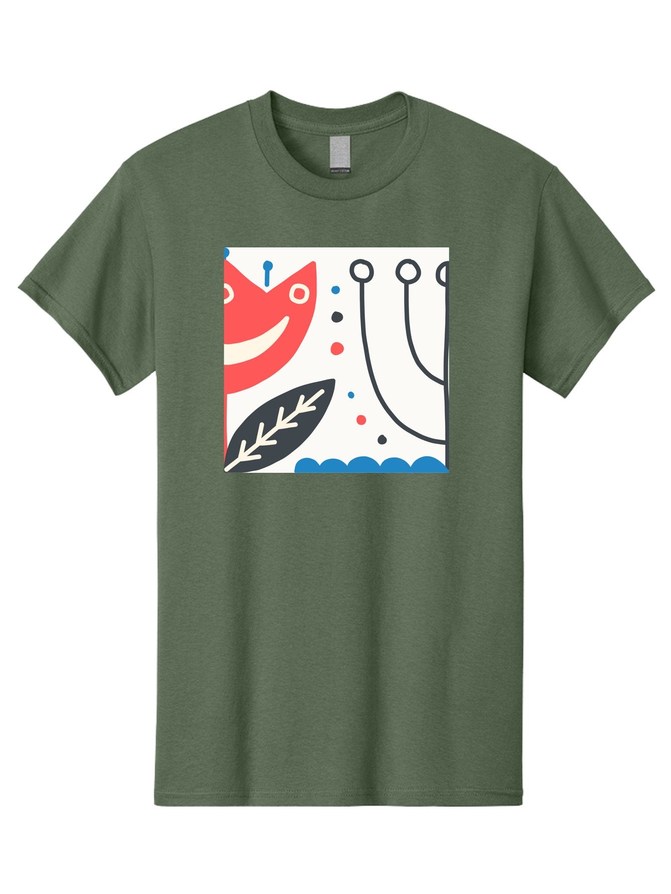 Red-Fox Men'S Graphic Tee, 100% Cotton, Comfortable Casual Summer Wear, Machine Washable, Red Fox Character, Abstract Art, Whimsical Design, Minimalist Style, Playful Illustration, Cute Cartoon, Modern Graphic, Digital Artwork, Funny Animal, Aab786 8