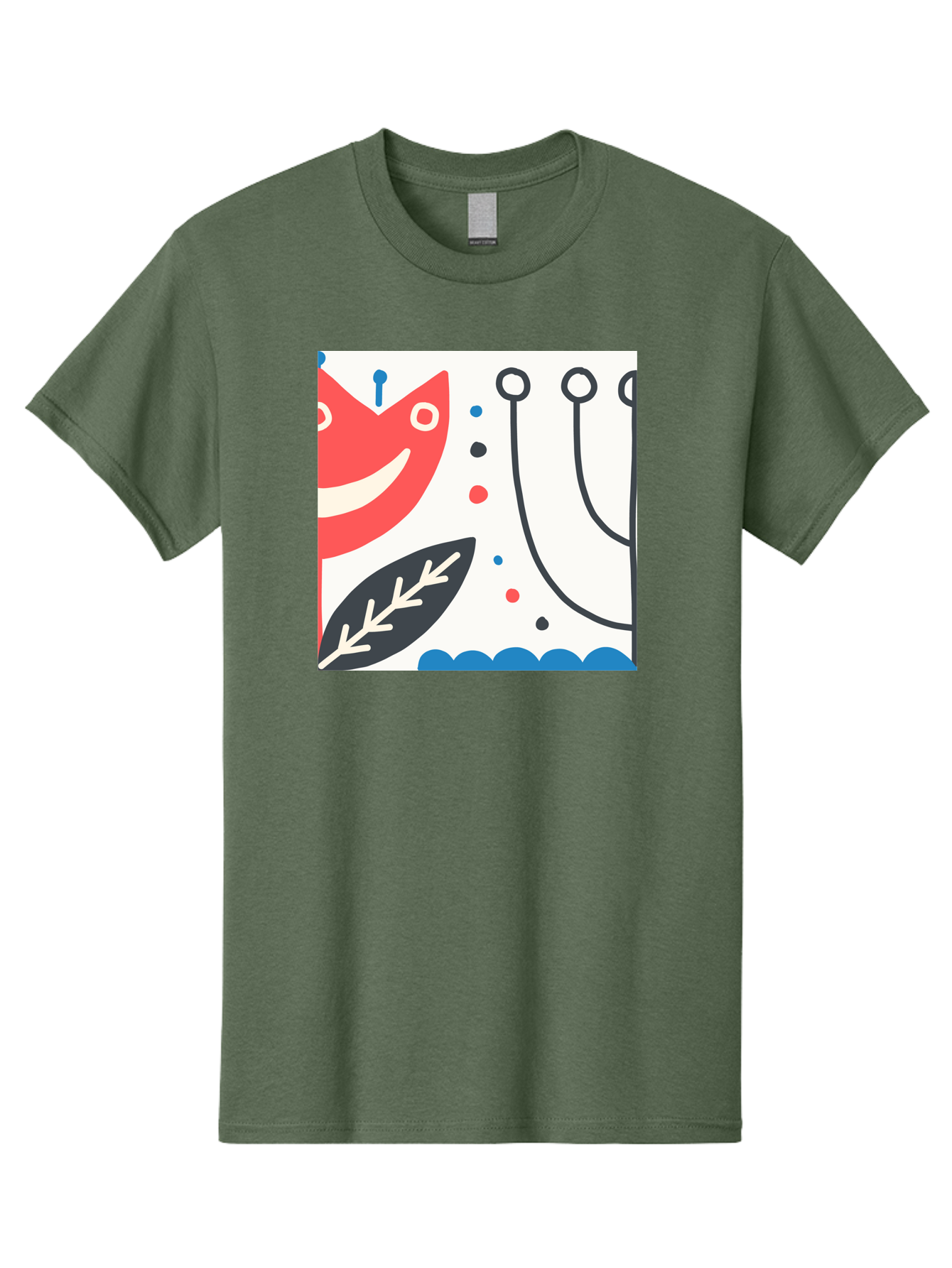 Red-Fox Men'S Graphic Tee, 100% Cotton, Comfortable Casual Summer Wear, Machine Washable, Red Fox Character, Abstract Art, Whimsical Design, Minimalist Style, Playful Illustration, Cute Cartoon, Modern Graphic, Digital Artwork, Funny Animal, Aab786 11