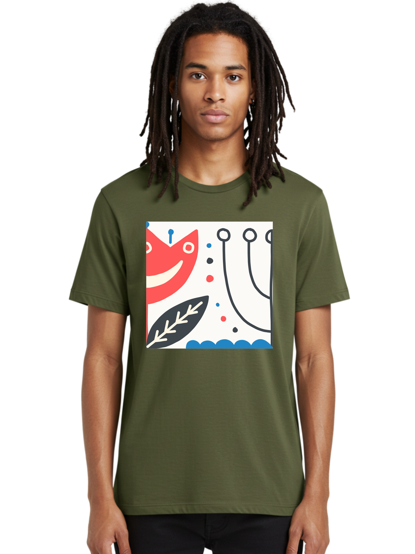 Red-Fox Men'S Graphic Tee, 100% Cotton, Comfortable Casual Summer Wear, Machine Washable, Red Fox Character, Abstract Art, Whimsical Design, Minimalist Style, Playful Illustration, Cute Cartoon, Modern Graphic, Digital Artwork, Funny Animal, Aab786 12
