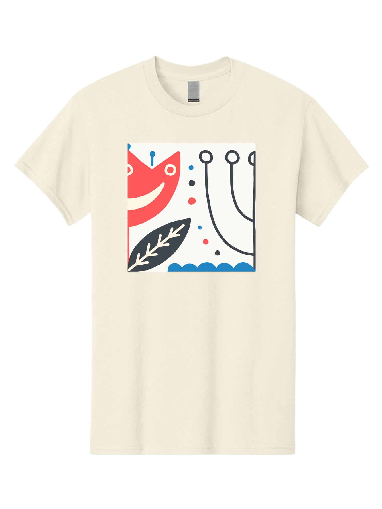 Red-Fox Men'S Graphic Tee, 100% Cotton, Comfortable Casual Summer Wear, Machine Washable, Red Fox Character, Abstract Art, Whimsical Design, Minimalist Style, Playful Illustration, Cute Cartoon, Modern Graphic, Digital Artwork, Funny Animal, Aab786 27