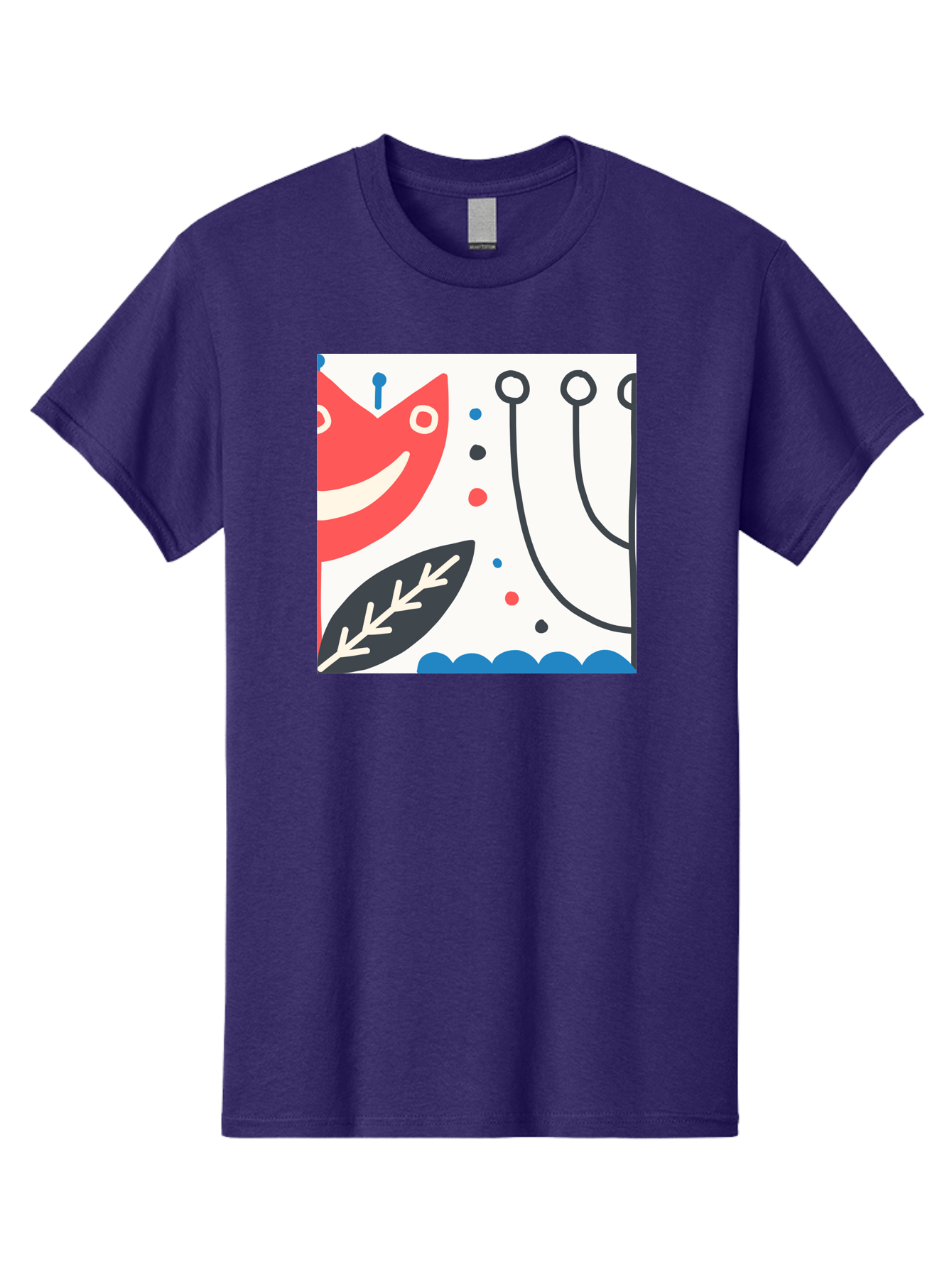 Red-Fox Men'S Graphic Tee, 100% Cotton, Comfortable Casual Summer Wear, Machine Washable, Red Fox Character, Abstract Art, Whimsical Design, Minimalist Style, Playful Illustration, Cute Cartoon, Modern Graphic, Digital Artwork, Funny Animal, Aab786 7