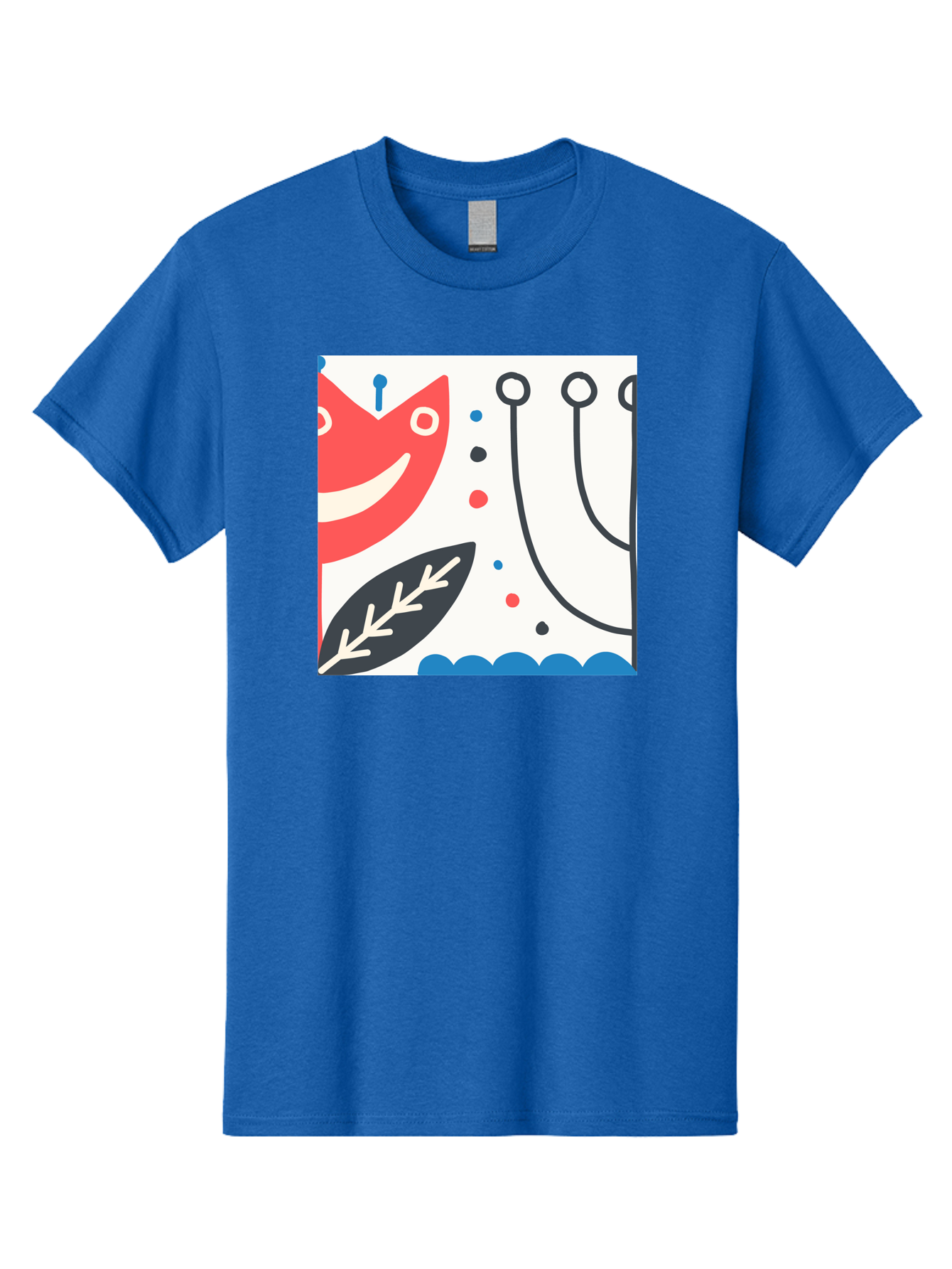 Red-Fox Men'S Graphic Tee, 100% Cotton, Comfortable Casual Summer Wear, Machine Washable, Red Fox Character, Abstract Art, Whimsical Design, Minimalist Style, Playful Illustration, Cute Cartoon, Modern Graphic, Digital Artwork, Funny Animal, Aab786 21