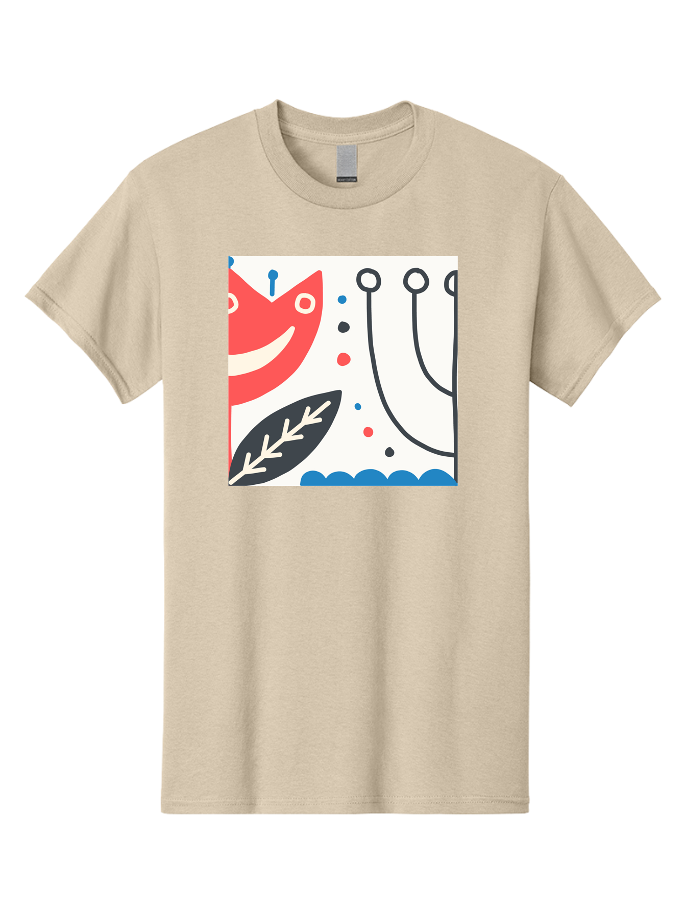 Red-Fox Men'S Graphic Tee, 100% Cotton, Comfortable Casual Summer Wear, Machine Washable, Red Fox Character, Abstract Art, Whimsical Design, Minimalist Style, Playful Illustration, Cute Cartoon, Modern Graphic, Digital Artwork, Funny Animal, Aab786 9