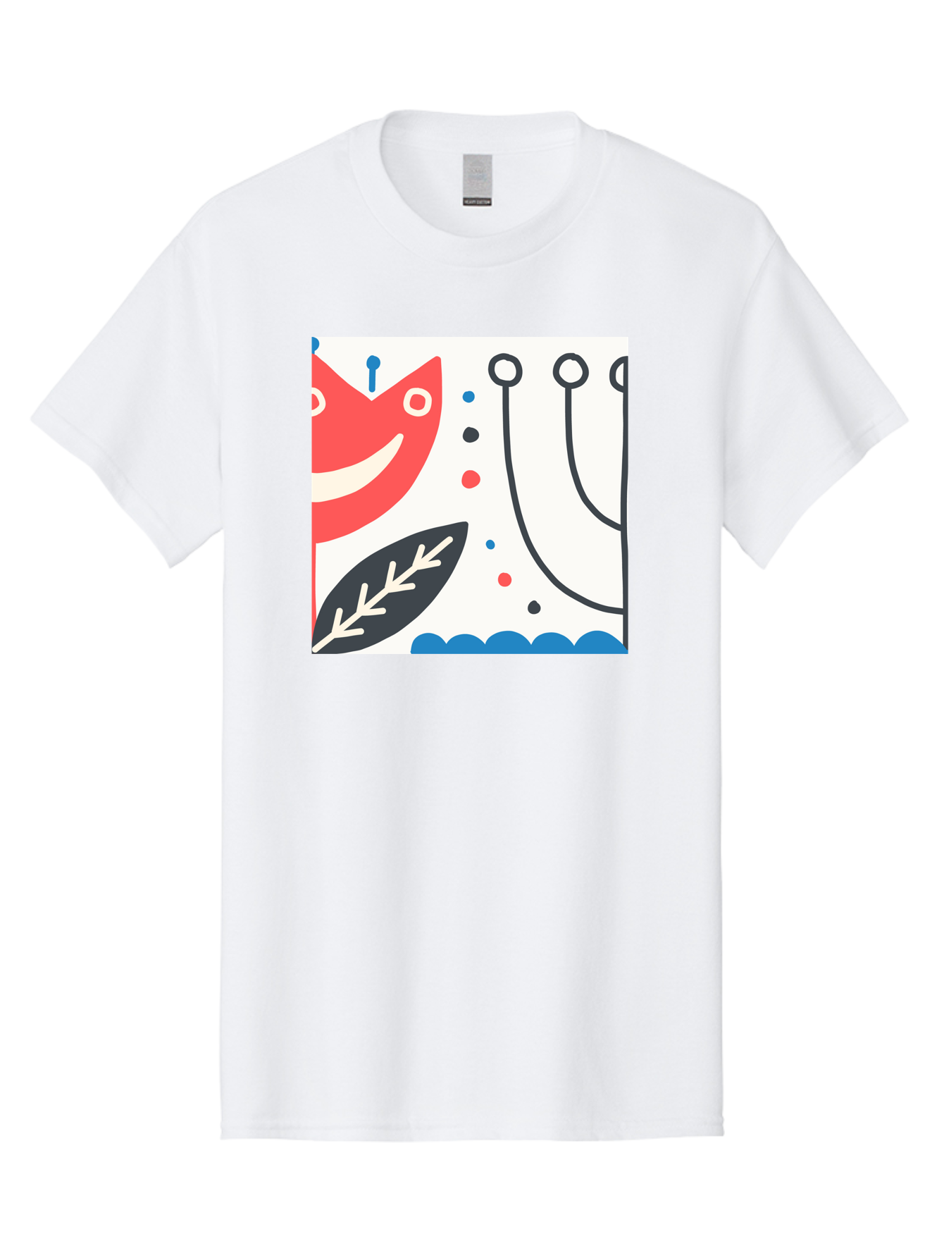 Red-Fox Men'S Graphic Tee, 100% Cotton, Comfortable Casual Summer Wear, Machine Washable, Red Fox Character, Abstract Art, Whimsical Design, Minimalist Style, Playful Illustration, Cute Cartoon, Modern Graphic, Digital Artwork, Funny Animal, Aab786 19