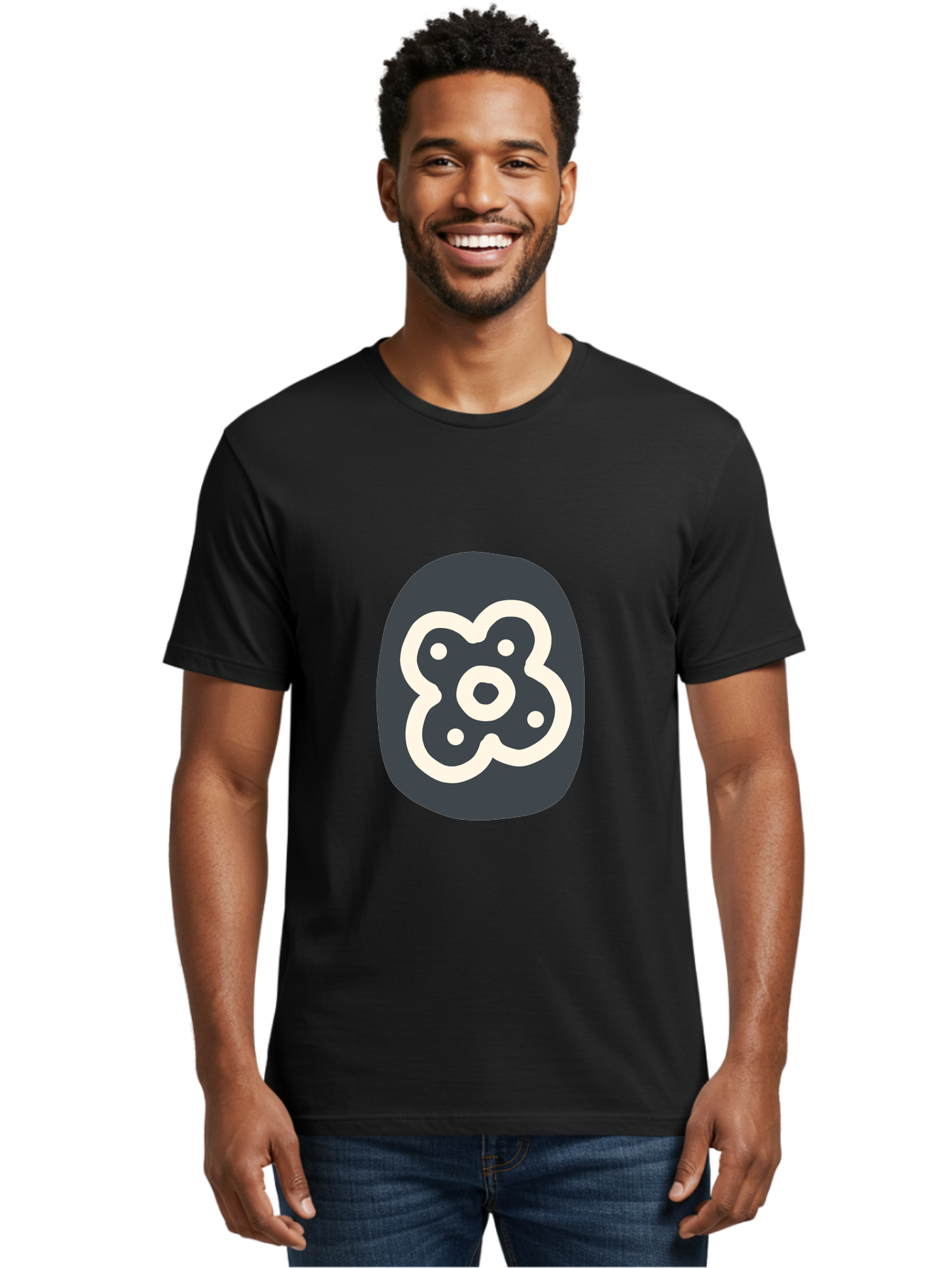 Rounded-Square-Logo Men'S Graphic Tee, 100% Cotton, Comfortable Casual Summer Wear, Machine Washable, Paw Print, Dog Paw, Pet Care, Animal Tracking, Pet Grooming, Pet Accessories, Pet Love Aab791 8