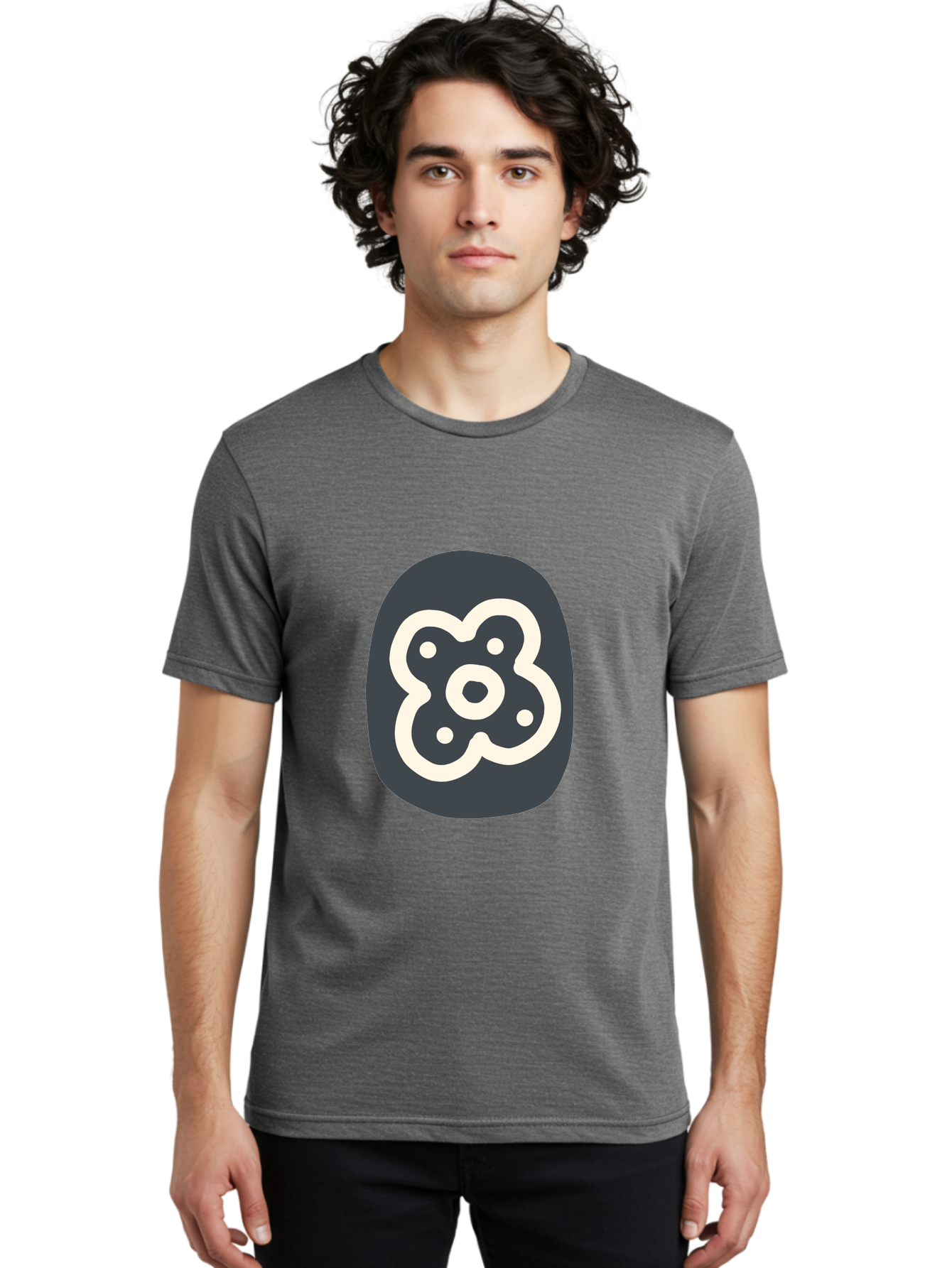 Rounded-Square-Logo Men'S Graphic Tee, 100% Cotton, Comfortable Casual Summer Wear, Machine Washable, Paw Print, Dog Paw, Pet Care, Animal Tracking, Pet Grooming, Pet Accessories, Pet Love Aab791 18