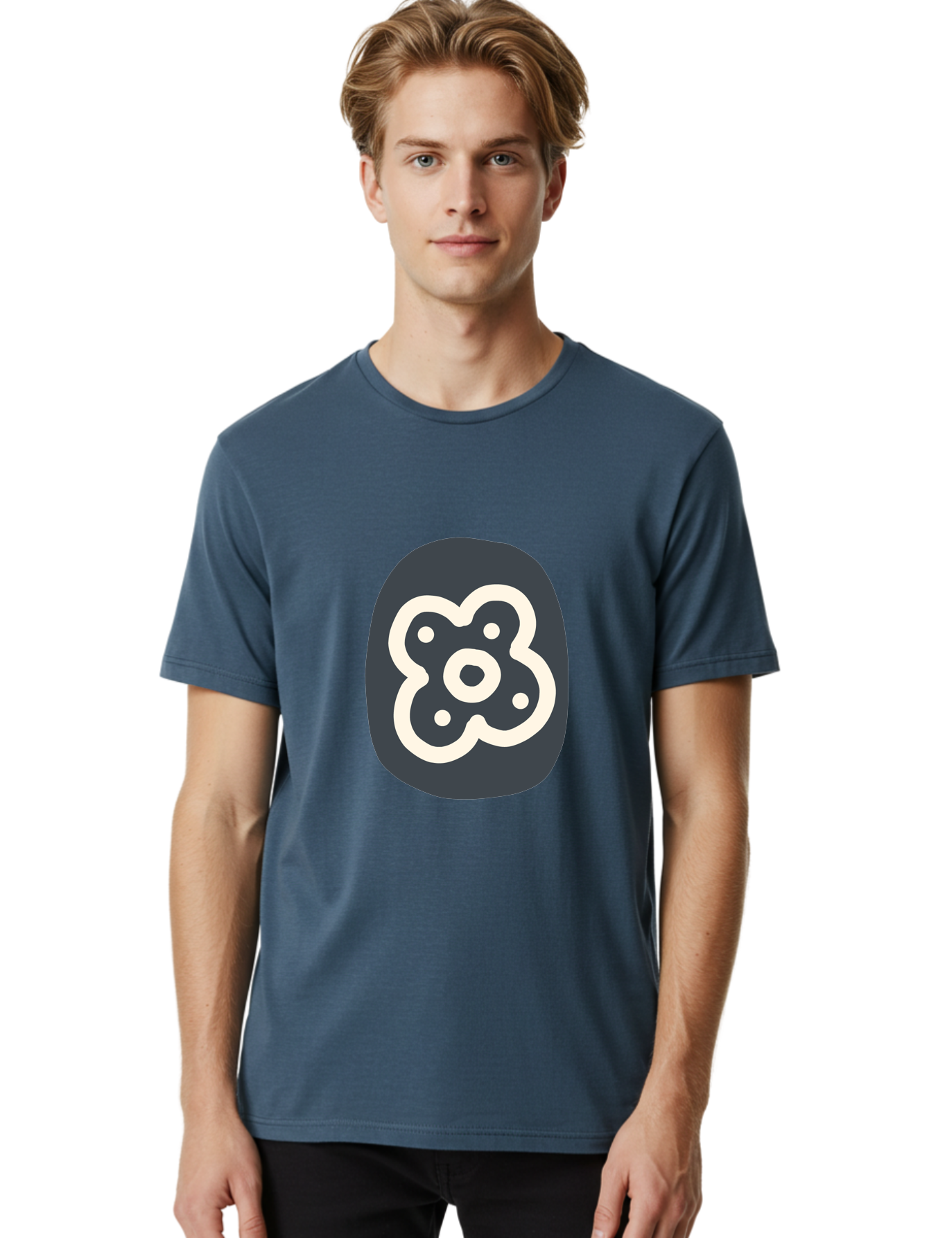 Rounded-Square-Logo Men'S Graphic Tee, 100% Cotton, Comfortable Casual Summer Wear, Machine Washable, Paw Print, Dog Paw, Pet Care, Animal Tracking, Pet Grooming, Pet Accessories, Pet Love Aab791 16