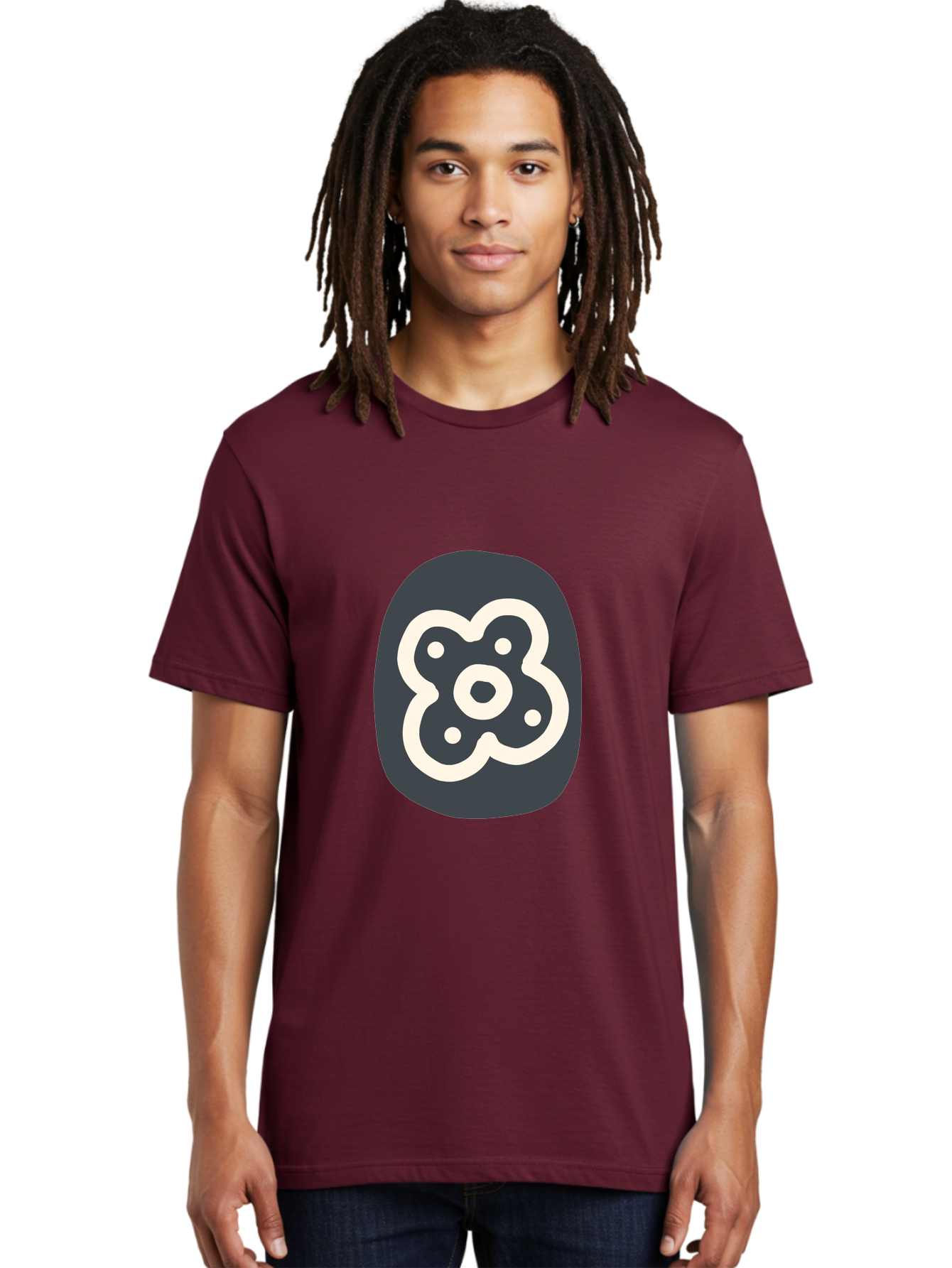 Rounded-Square-Logo Men'S Graphic Tee, 100% Cotton, Comfortable Casual Summer Wear, Machine Washable, Paw Print, Dog Paw, Pet Care, Animal Tracking, Pet Grooming, Pet Accessories, Pet Love Aab791 4
