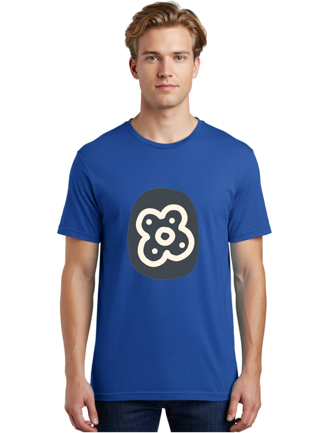 Rounded-Square-Logo Men'S Graphic Tee, 100% Cotton, Comfortable Casual Summer Wear, Machine Washable, Paw Print, Dog Paw, Pet Care, Animal Tracking, Pet Grooming, Pet Accessories, Pet Love Aab791 30