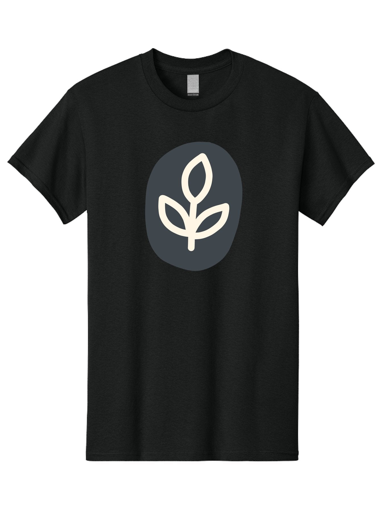 Sprouting-Seedling Men'S Graphic Tee, 100% Cotton, Comfortable Casual Summer Wear, Machine Washable, Simple Icon, Plant Symbol, Eco-Friendly Design, Minimalistic Style, Seedling Graphic, Nature-Inspired, White Plant On Dark Gray, Aab792 15