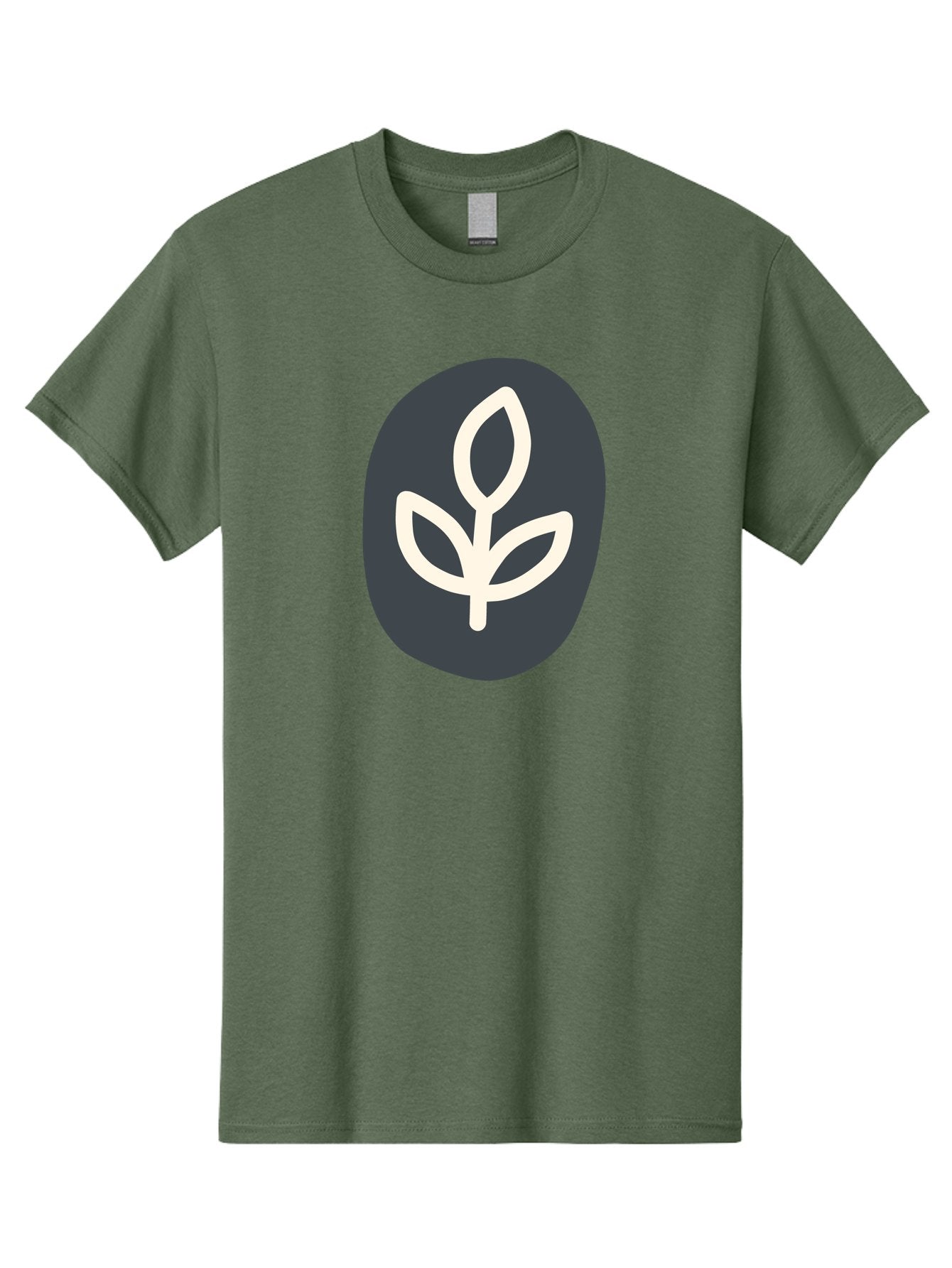 Sprouting-Seedling Men'S Graphic Tee, 100% Cotton, Comfortable Casual Summer Wear, Machine Washable, Simple Icon, Plant Symbol, Eco-Friendly Design, Minimalistic Style, Seedling Graphic, Nature-Inspired, White Plant On Dark Gray, Aab792 4