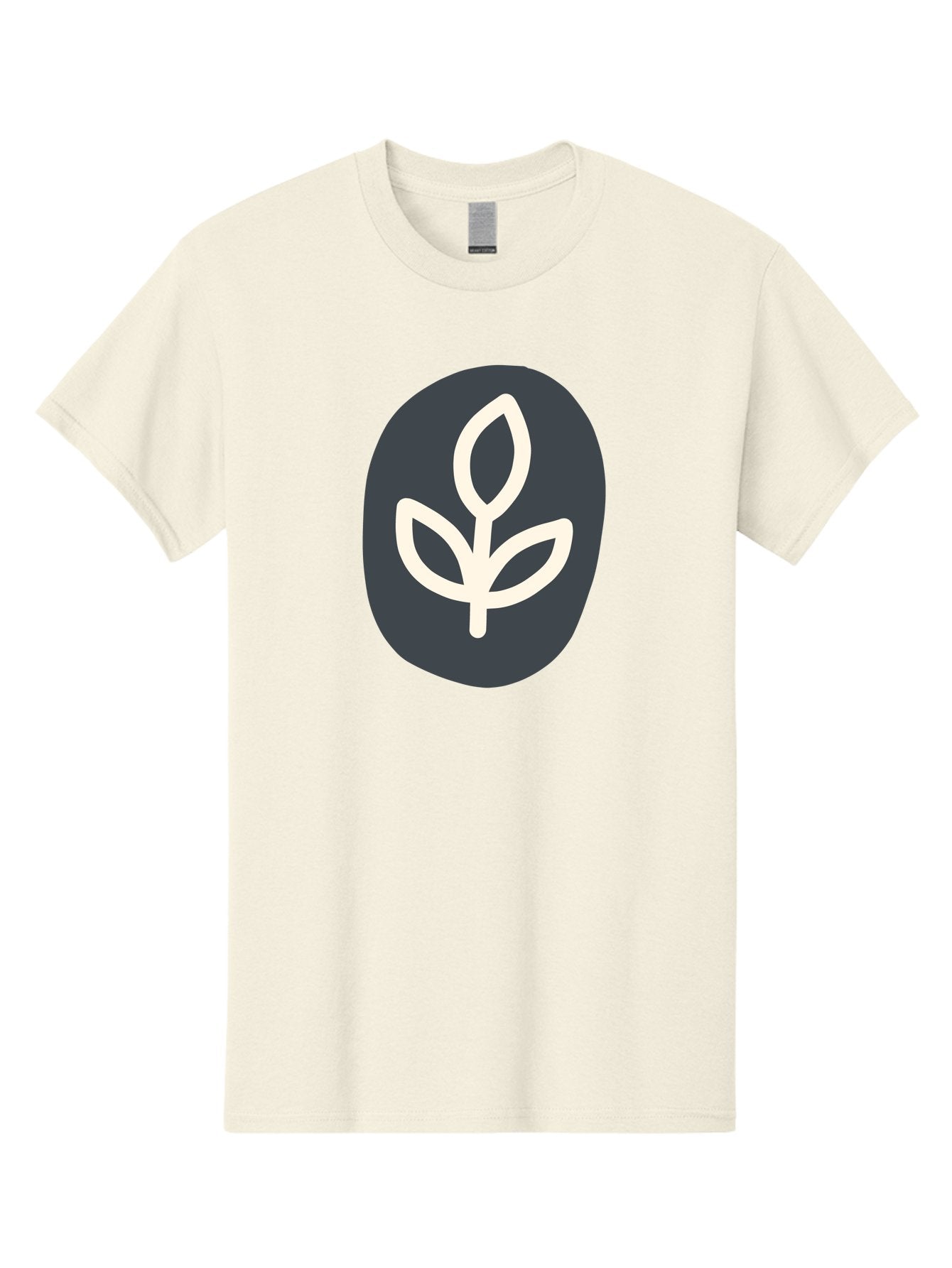 Sprouting-Seedling Men'S Graphic Tee, 100% Cotton, Comfortable Casual Summer Wear, Machine Washable, Simple Icon, Plant Symbol, Eco-Friendly Design, Minimalistic Style, Seedling Graphic, Nature-Inspired, White Plant On Dark Gray, Aab792 7