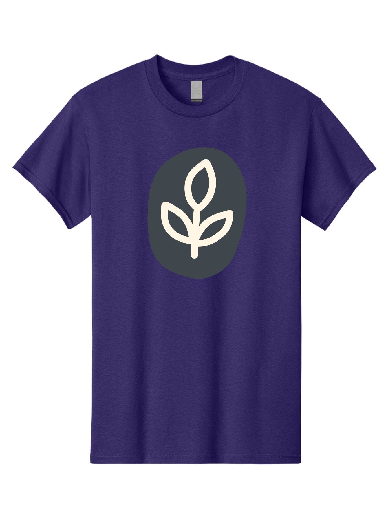 Sprouting-Seedling Men'S Graphic Tee, 100% Cotton, Comfortable Casual Summer Wear, Machine Washable, Simple Icon, Plant Symbol, Eco-Friendly Design, Minimalistic Style, Seedling Graphic, Nature-Inspired, White Plant On Dark Gray, Aab792 10