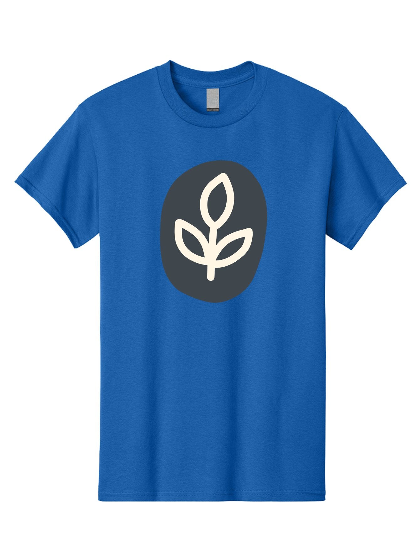 Sprouting-Seedling Men'S Graphic Tee, 100% Cotton, Comfortable Casual Summer Wear, Machine Washable, Simple Icon, Plant Symbol, Eco-Friendly Design, Minimalistic Style, Seedling Graphic, Nature-Inspired, White Plant On Dark Gray, Aab792 6