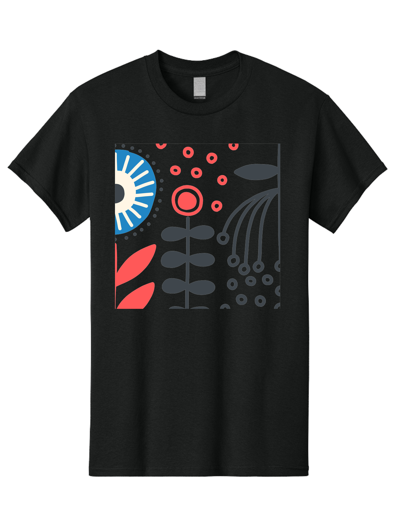 Sun-Icon-Floral Men'S Graphic Tee, 100% Cotton, Comfortable Casual Summer Wear, Machine Washable, Stylish Floral Pattern, Abstract Art, Eye-Catching Design, Minimalist Style, Bold Graphics, Contemporary Illustration, Floral Elements, Aab796 19