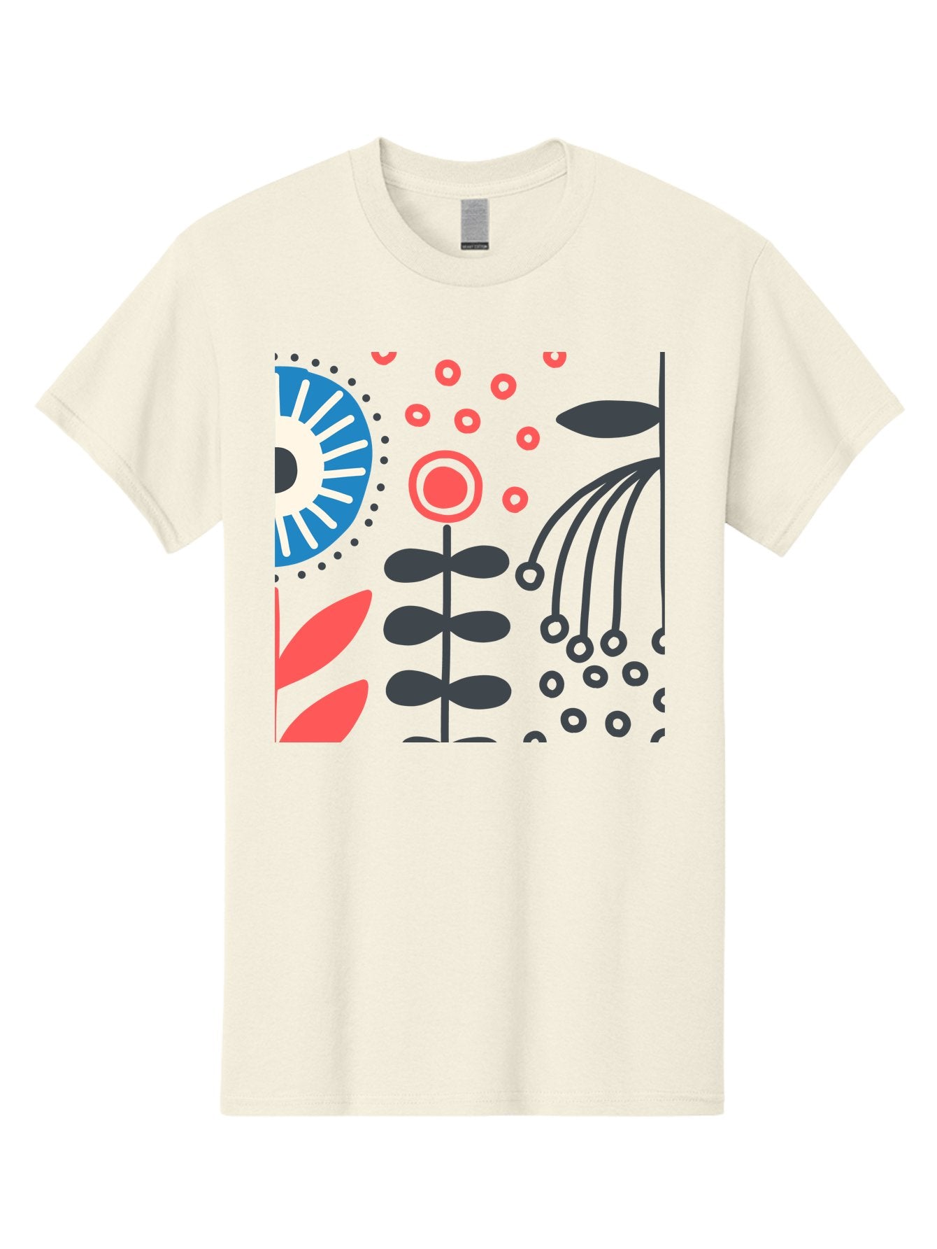 Sun-Icon-Floral Men'S Graphic Tee, 100% Cotton, Comfortable Casual Summer Wear, Machine Washable, Stylish Floral Pattern, Abstract Art, Eye-Catching Design, Minimalist Style, Bold Graphics, Contemporary Illustration, Floral Elements, Aab796 14