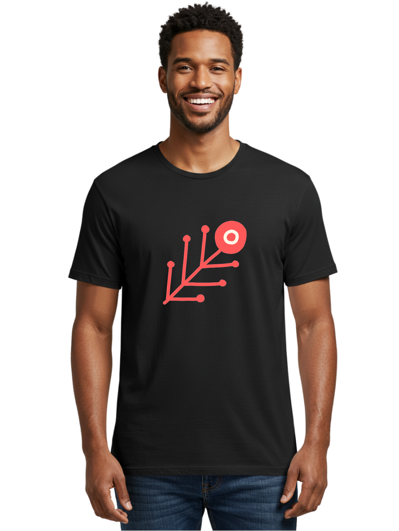 Target-Logo Men'S Graphic Tee, 100% Cotton, Comfortable Casual Summer Wear, Machine Washable, Red Lines, Branching Pattern, Geometric Shape, Modern Design, Abstract Art, Futuristic Style, Minimalist Graphic Aab802 18