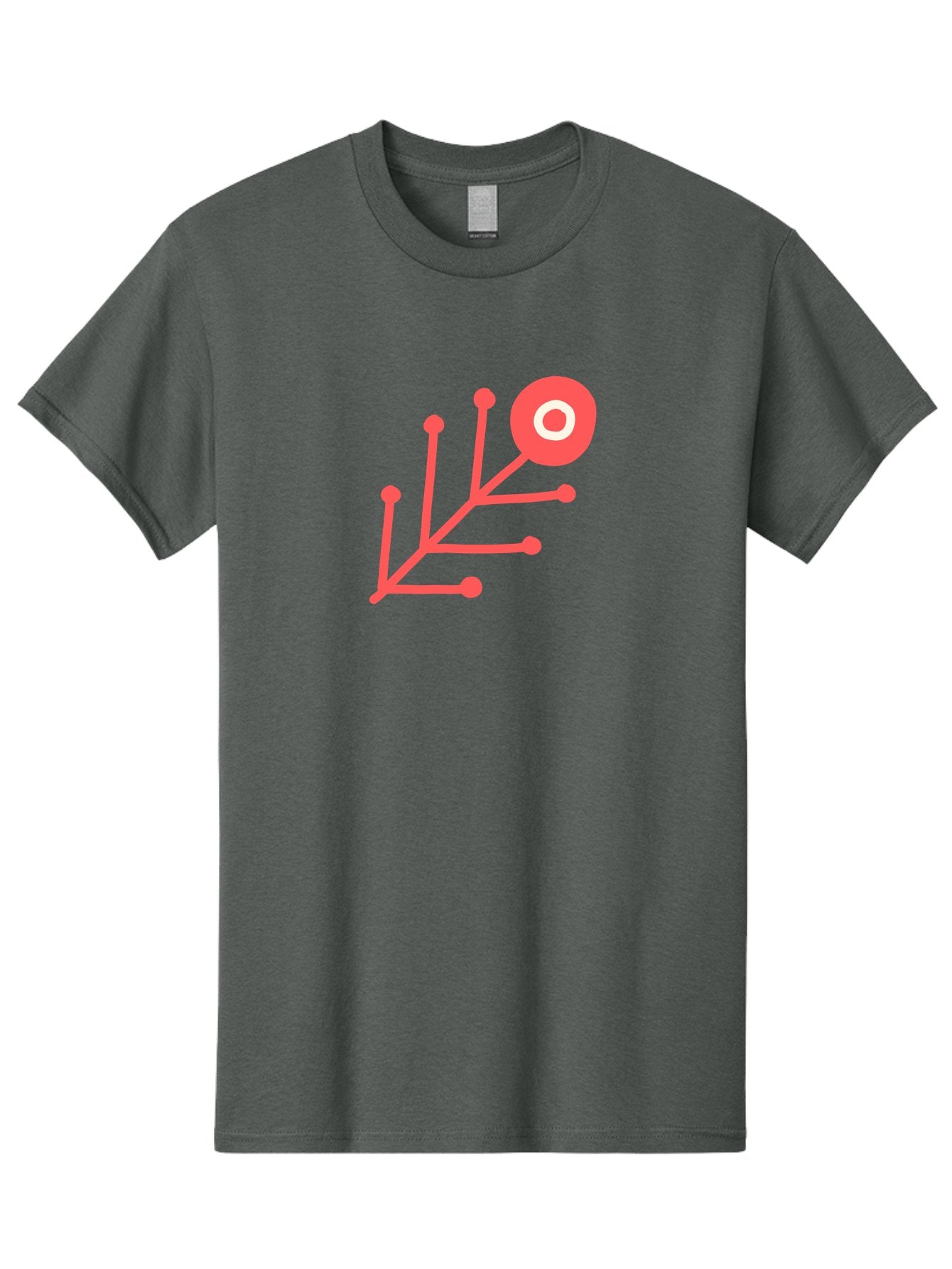 Target-Logo Men'S Graphic Tee, 100% Cotton, Comfortable Casual Summer Wear, Machine Washable, Red Lines, Branching Pattern, Geometric Shape, Modern Design, Abstract Art, Futuristic Style, Minimalist Graphic Aab802 12