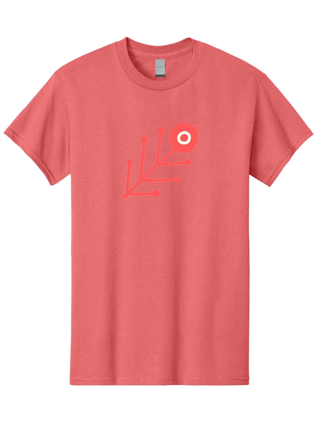 Target-Logo Men'S Graphic Tee, 100% Cotton, Comfortable Casual Summer Wear, Machine Washable, Red Lines, Branching Pattern, Geometric Shape, Modern Design, Abstract Art, Futuristic Style, Minimalist Graphic Aab802 15
