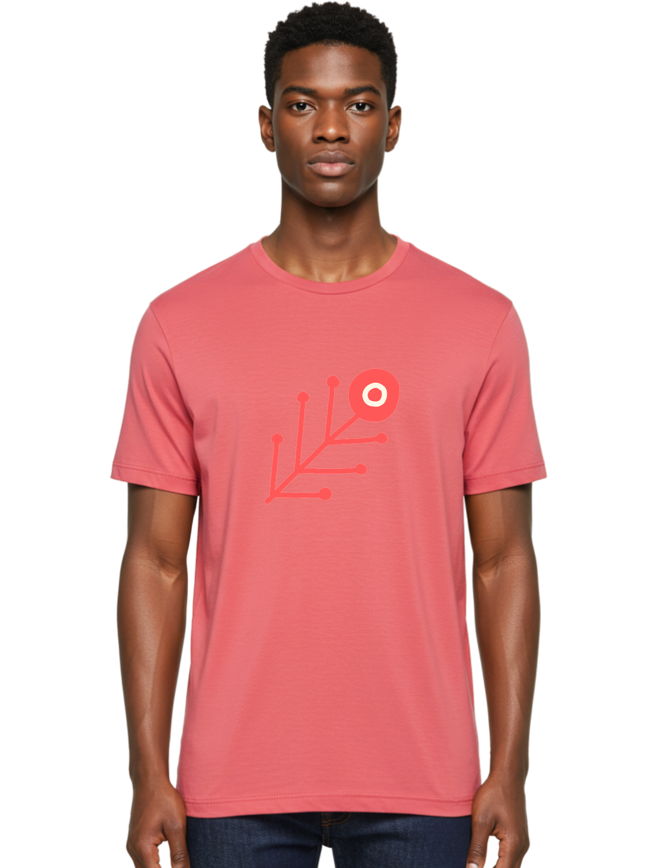 Target-Logo Men'S Graphic Tee, 100% Cotton, Comfortable Casual Summer Wear, Machine Washable, Red Lines, Branching Pattern, Geometric Shape, Modern Design, Abstract Art, Futuristic Style, Minimalist Graphic Aab802 16