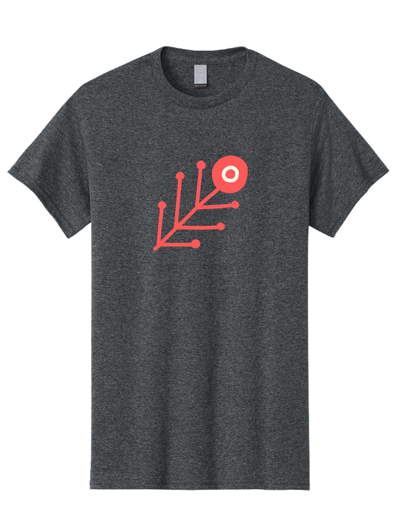Target-Logo Men'S Graphic Tee, 100% Cotton, Comfortable Casual Summer Wear, Machine Washable, Red Lines, Branching Pattern, Geometric Shape, Modern Design, Abstract Art, Futuristic Style, Minimalist Graphic Aab802 11