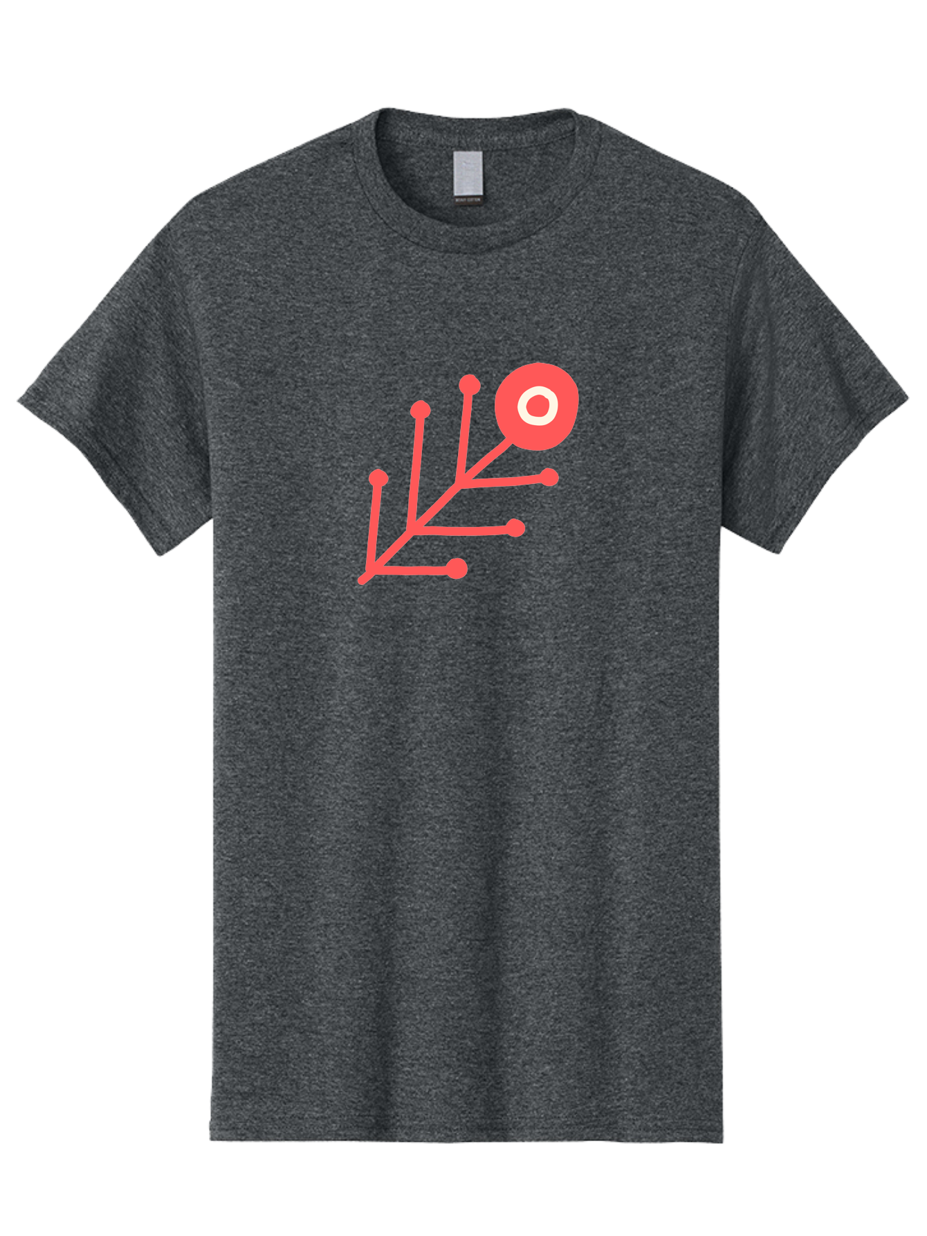 Target-Logo Men'S Graphic Tee, 100% Cotton, Comfortable Casual Summer Wear, Machine Washable, Red Lines, Branching Pattern, Geometric Shape, Modern Design, Abstract Art, Futuristic Style, Minimalist Graphic Aab802 7